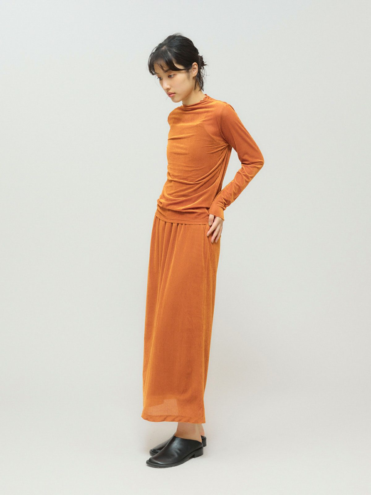 sheer velour rib top