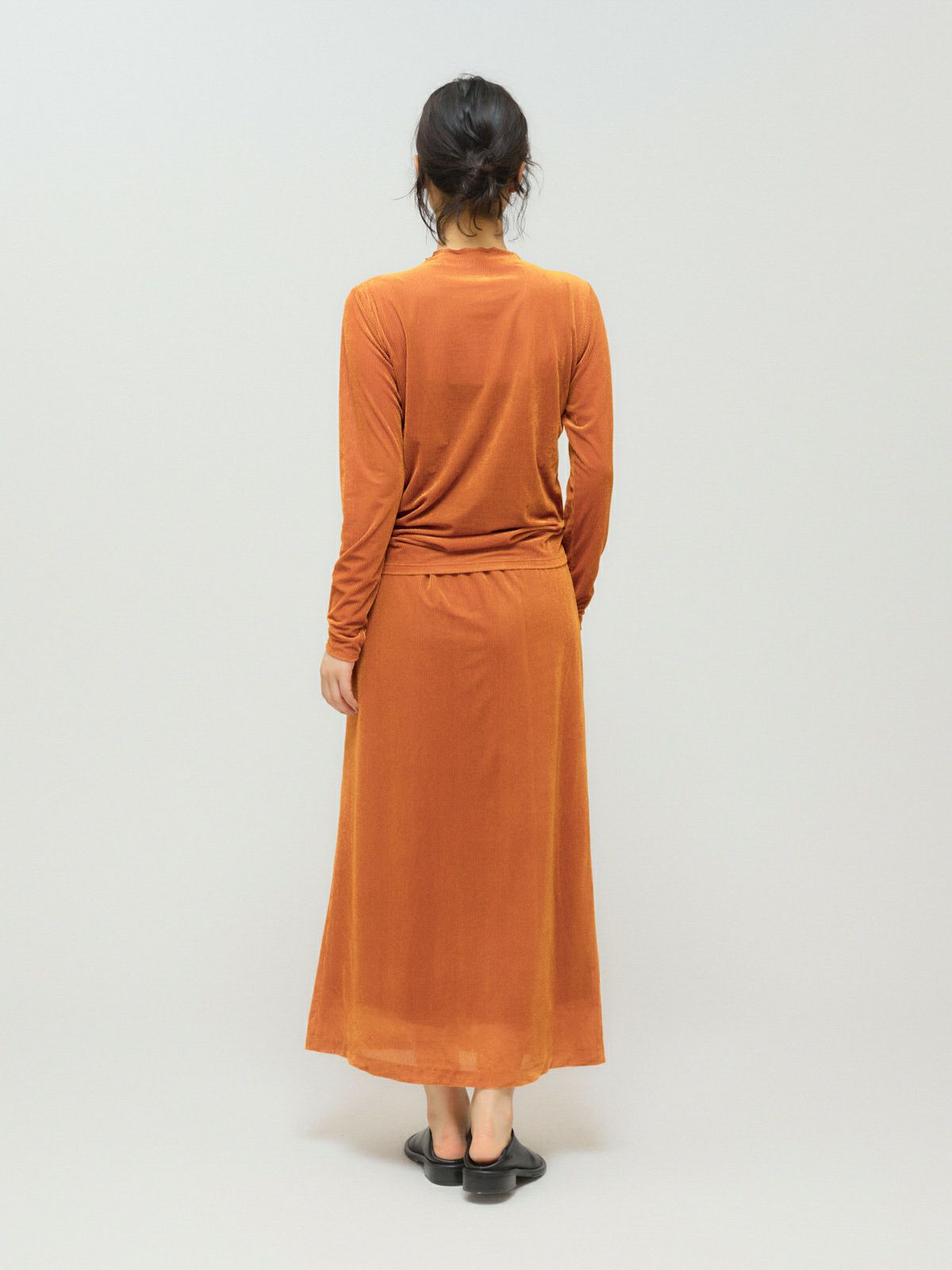 sheer velour rib top