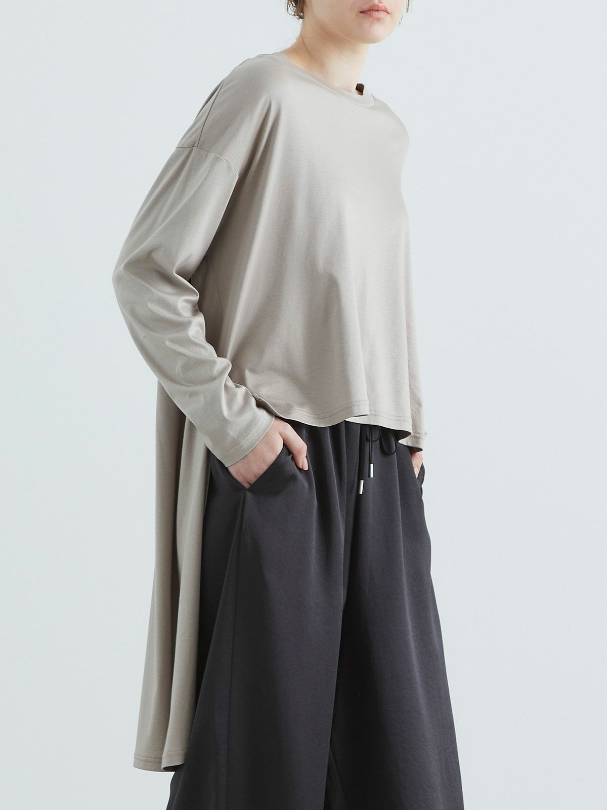 クルーネックロングバックプルオーバー(4-1132)