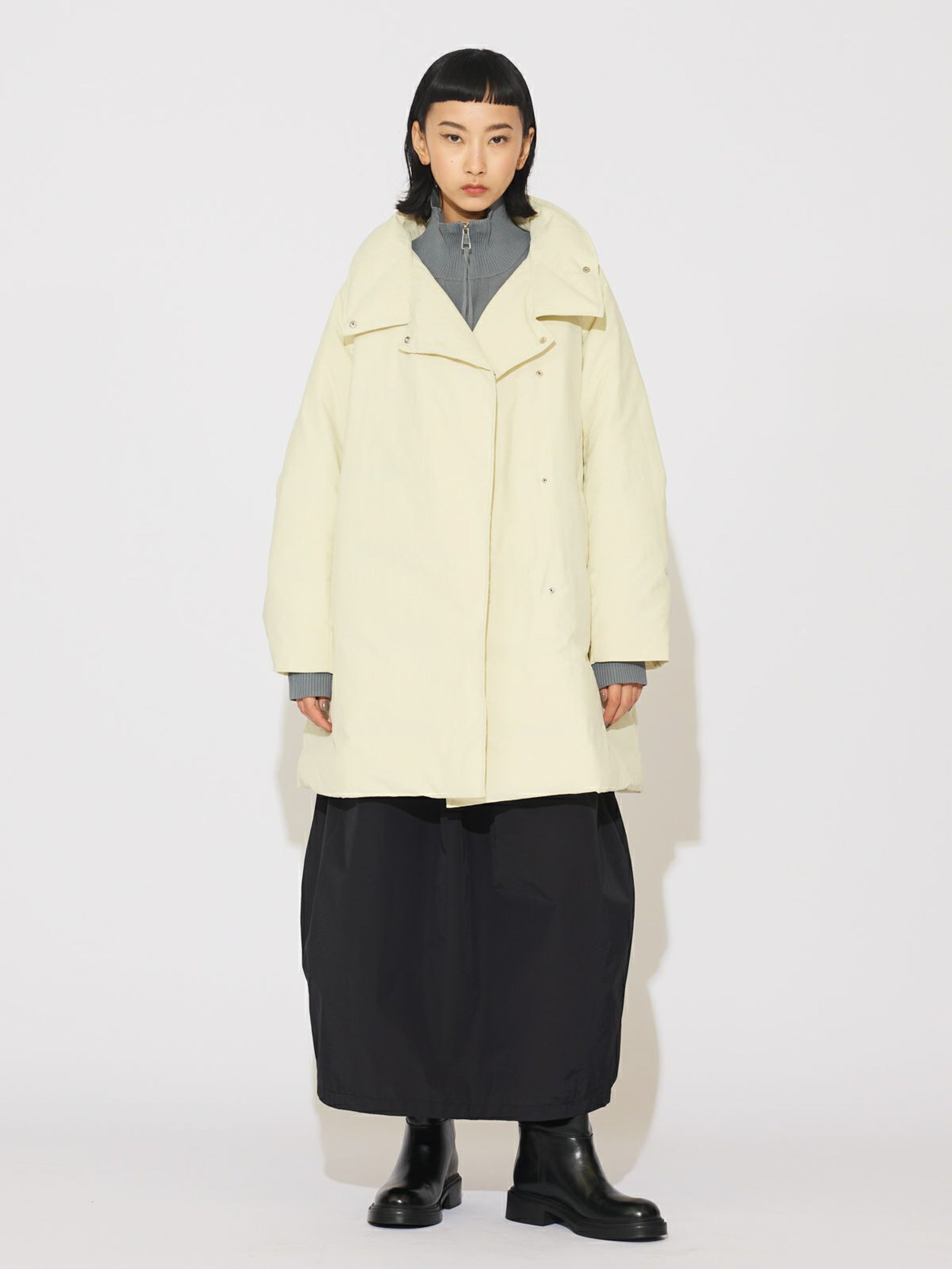 ハイネックジップカーディガン