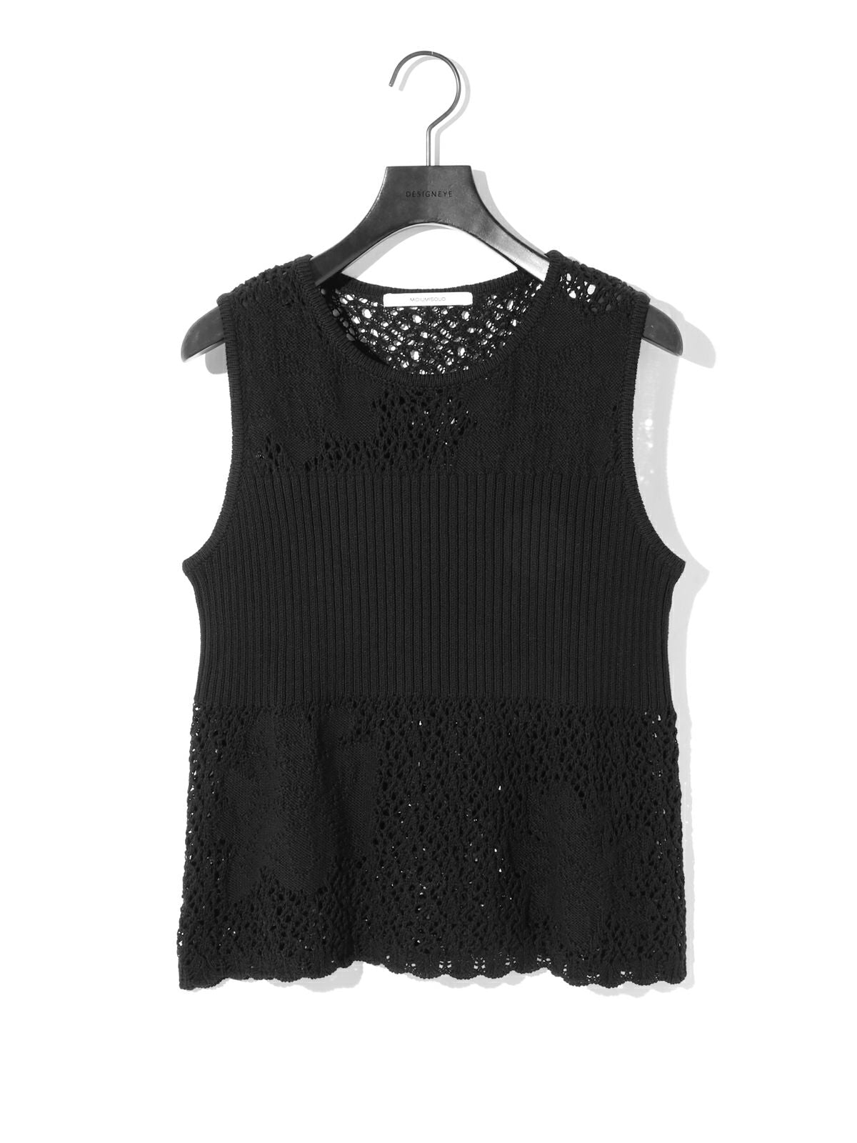 lace rib vest