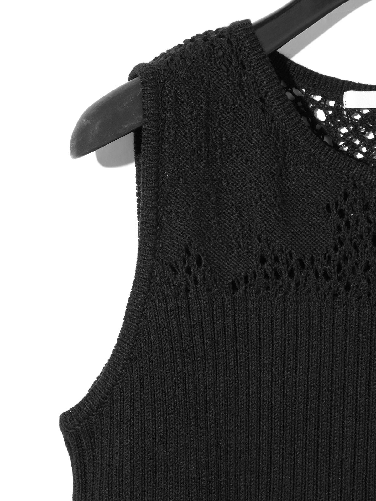 lace rib vest