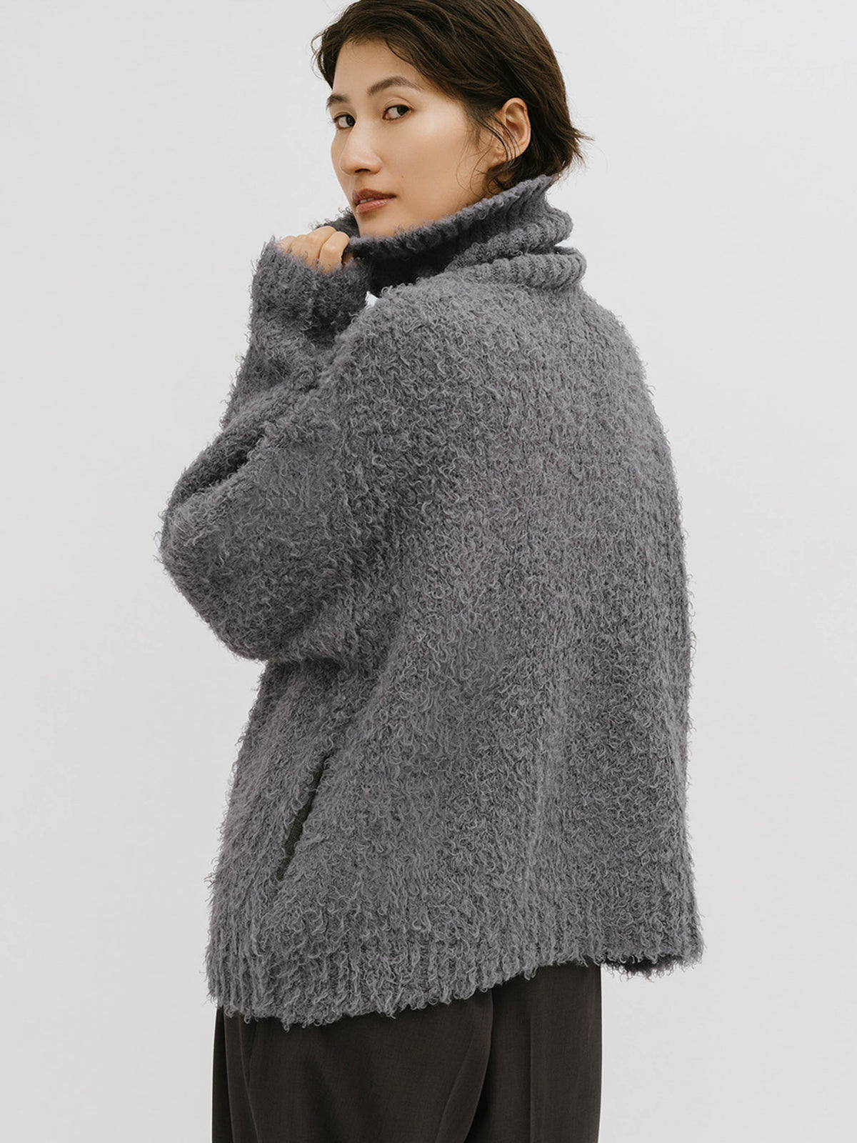 cloud loop zip knit