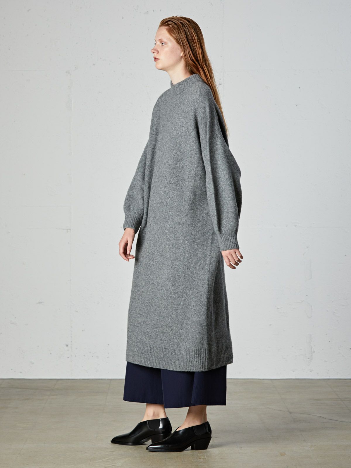 ボトルネックロングワンピース(4-1059)