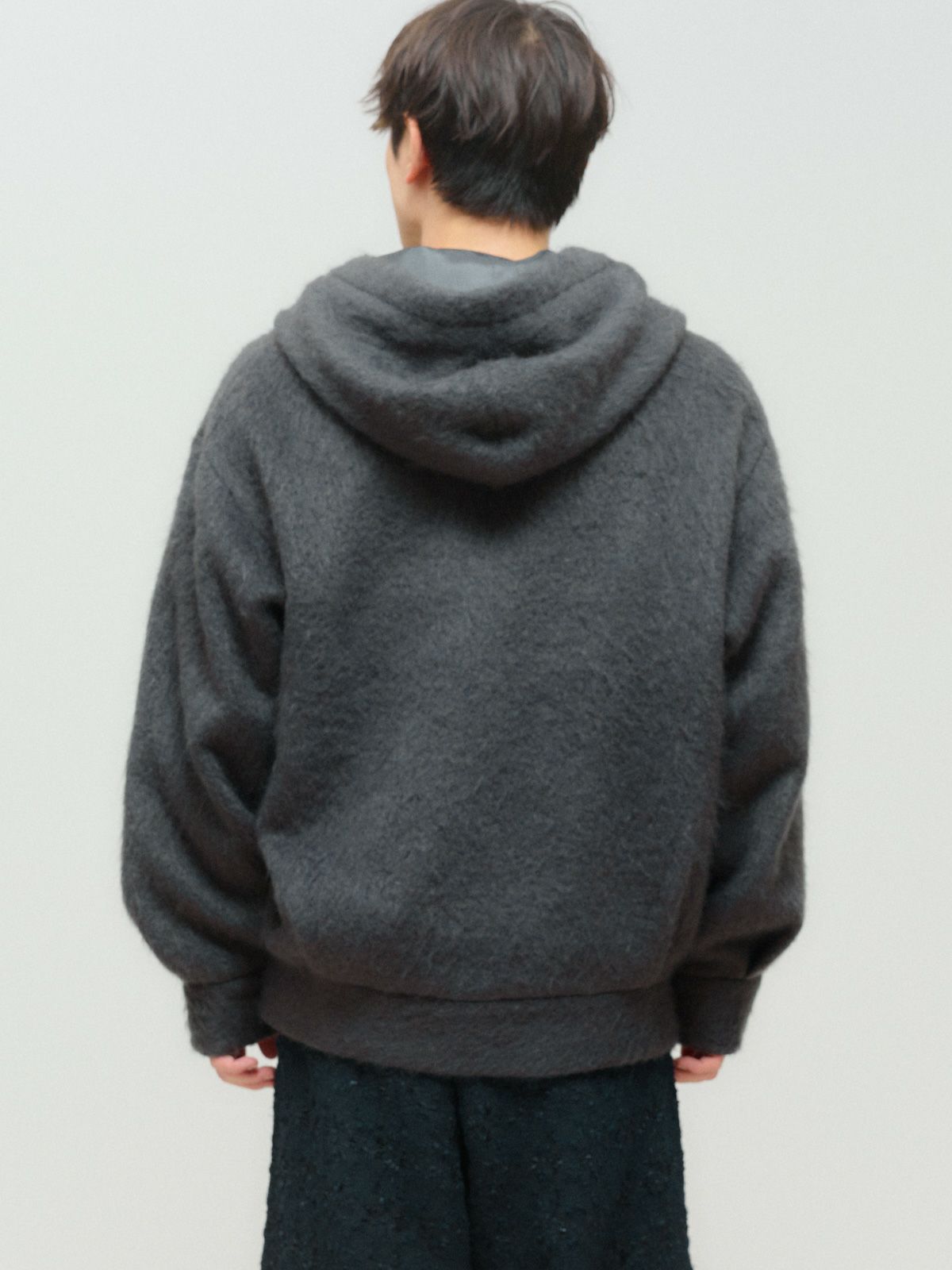 shaggy zip up hoodie