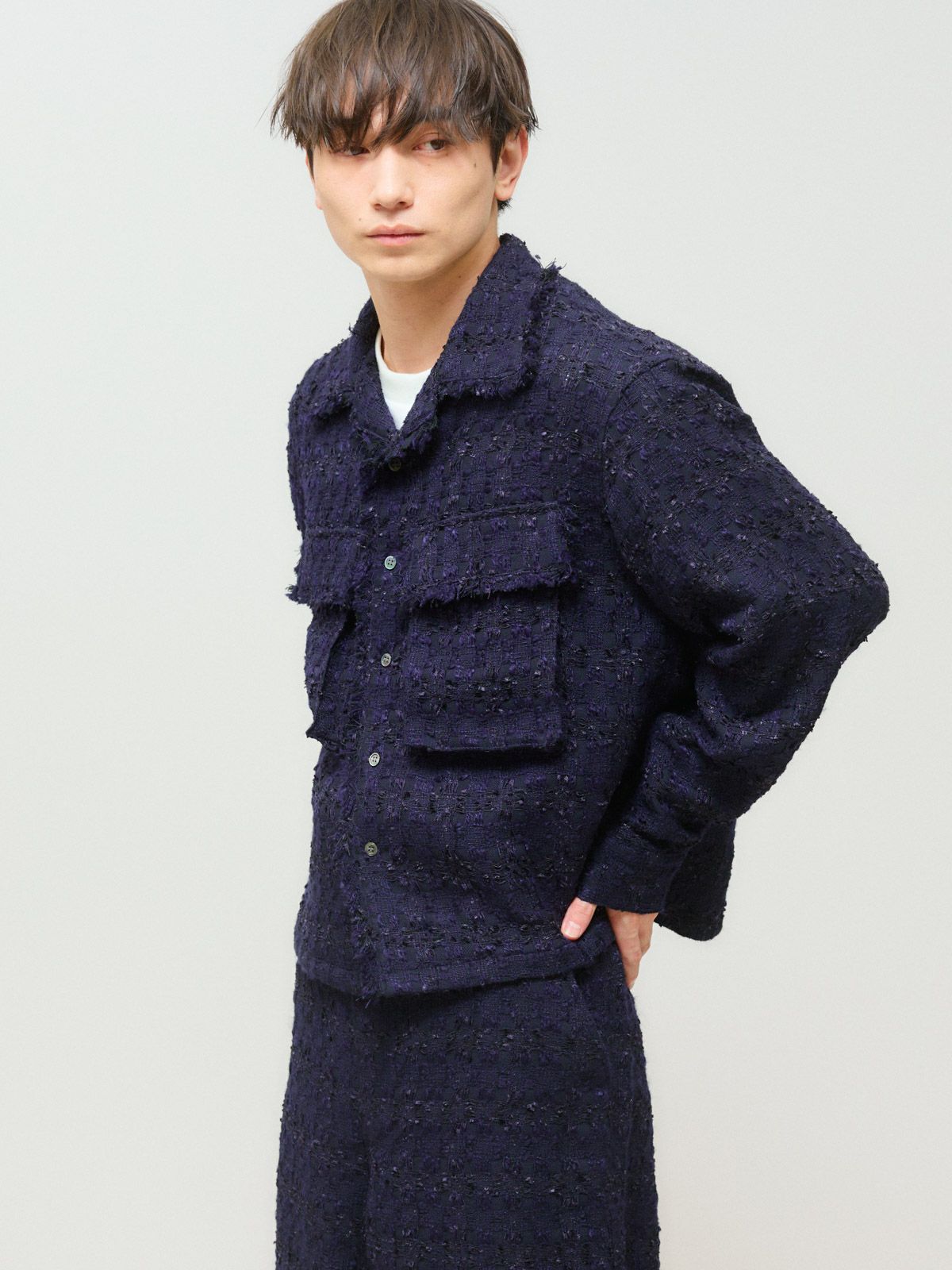 bright tweed blouson
