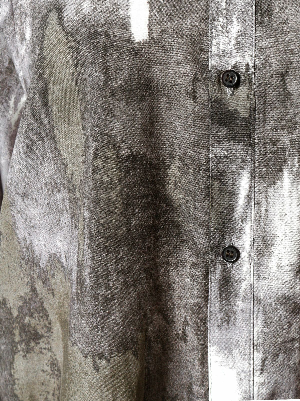 バンドカラー hazy print シャツ(3-1077)