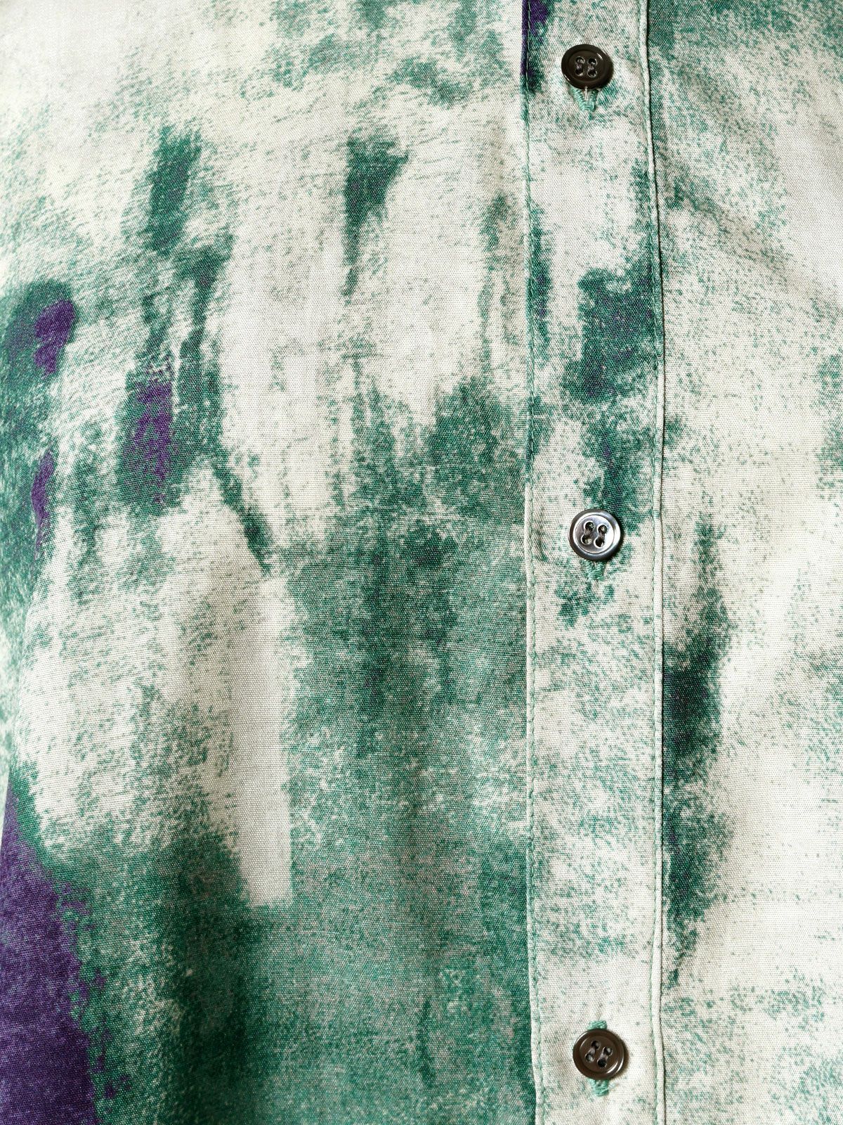 オープンカラー hazy print シャツ(3-1077)