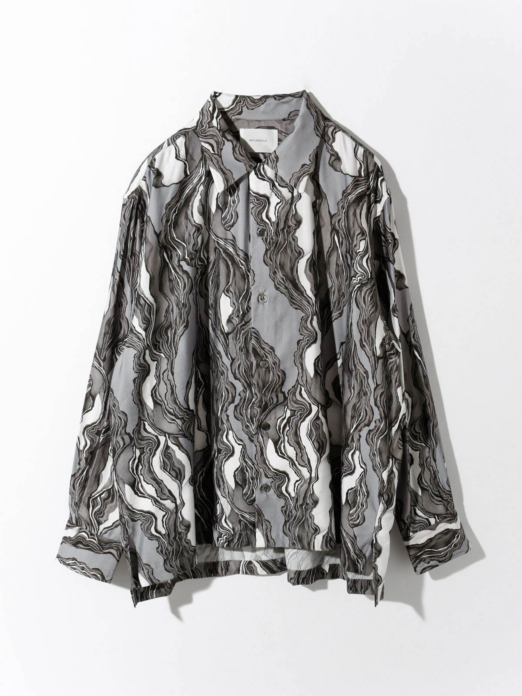 グラフィックプリントオープンカラーシャツ(3-1631)