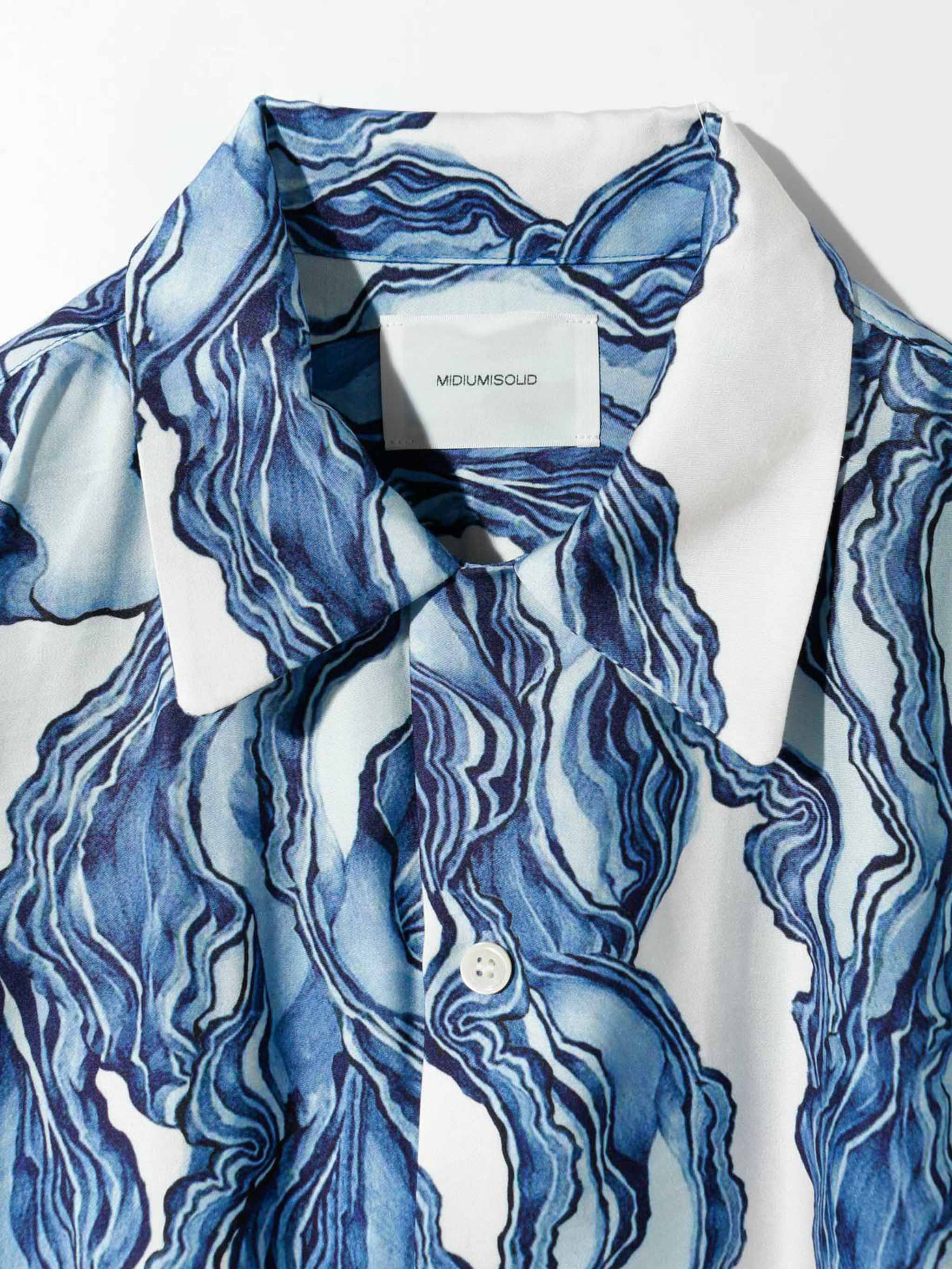 グラフィックプリントオープンカラーシャツ(3-1631)