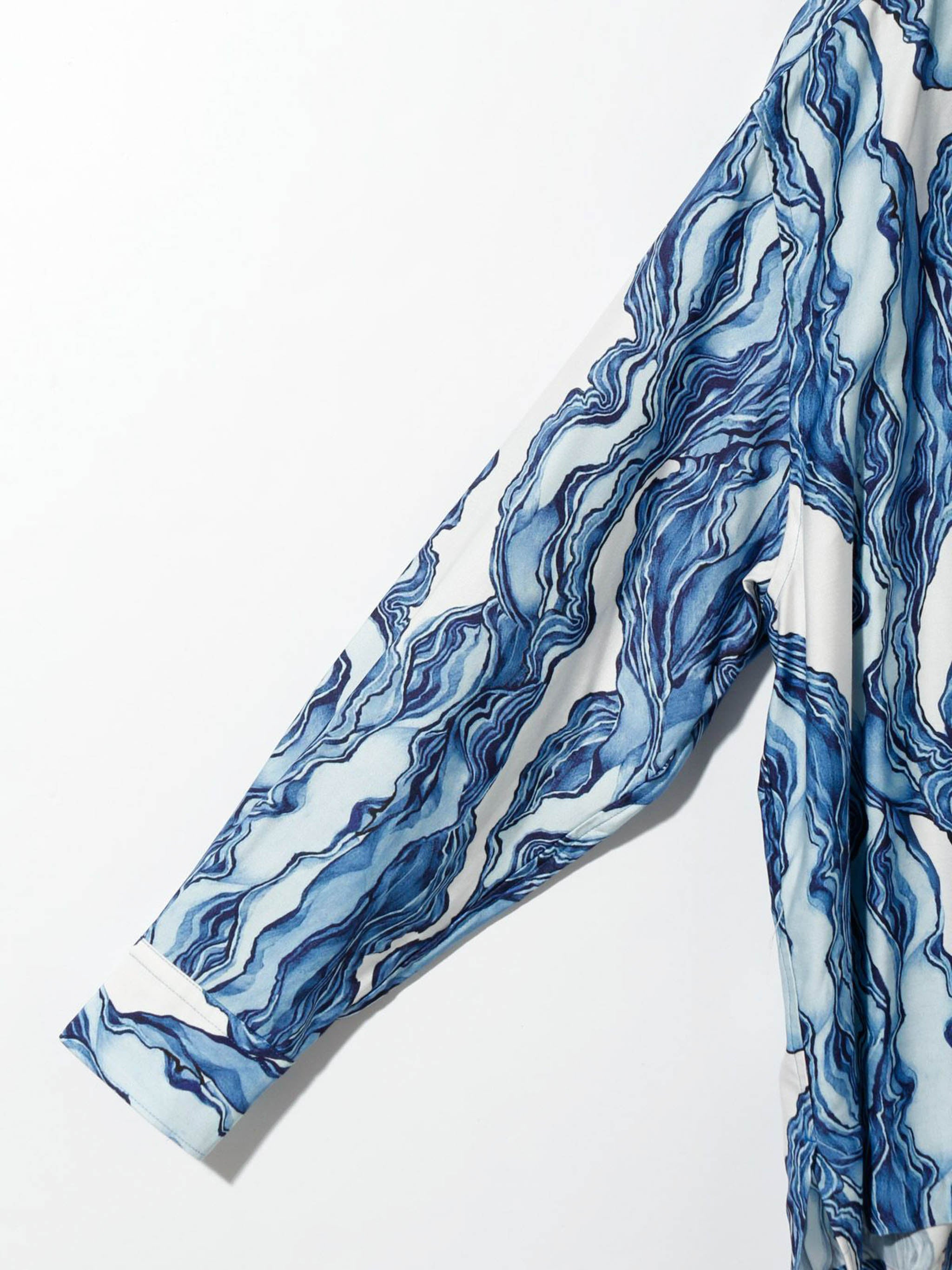 グラフィックプリントオープンカラーシャツ(3-1631)