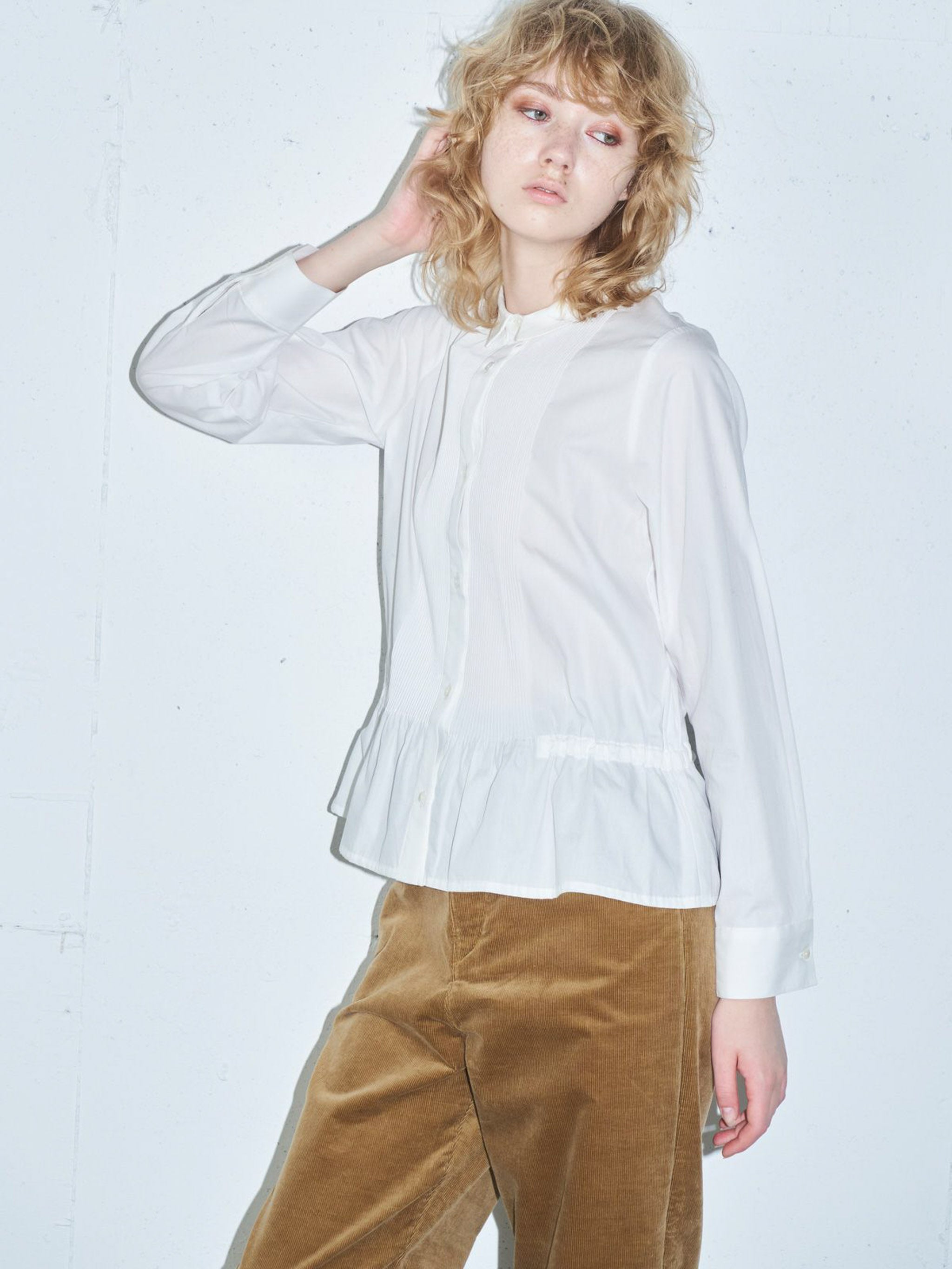 ピンタックドローストリングシャツ(3-1631)