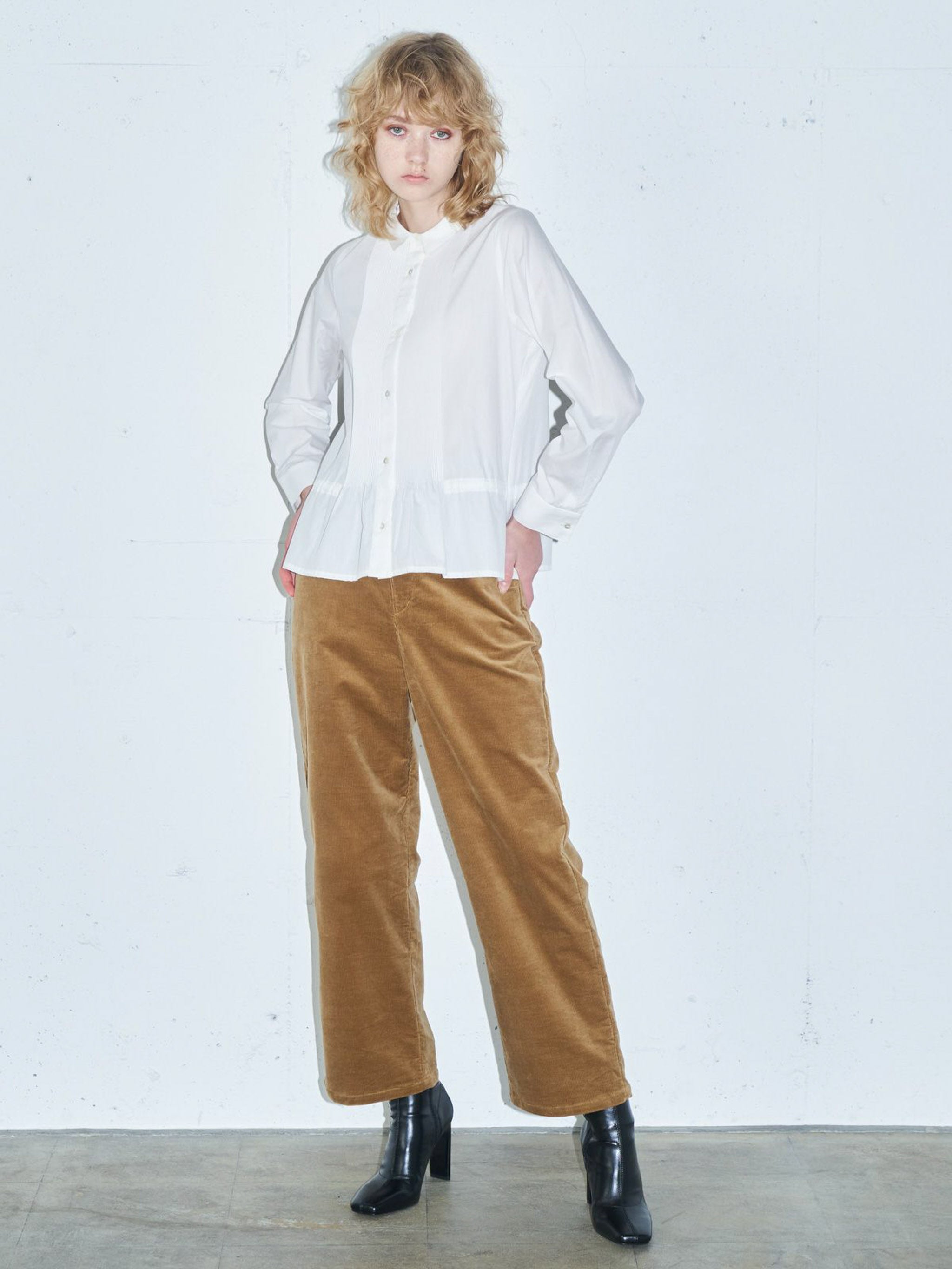 ピンタックドローストリングシャツ(3-1631)