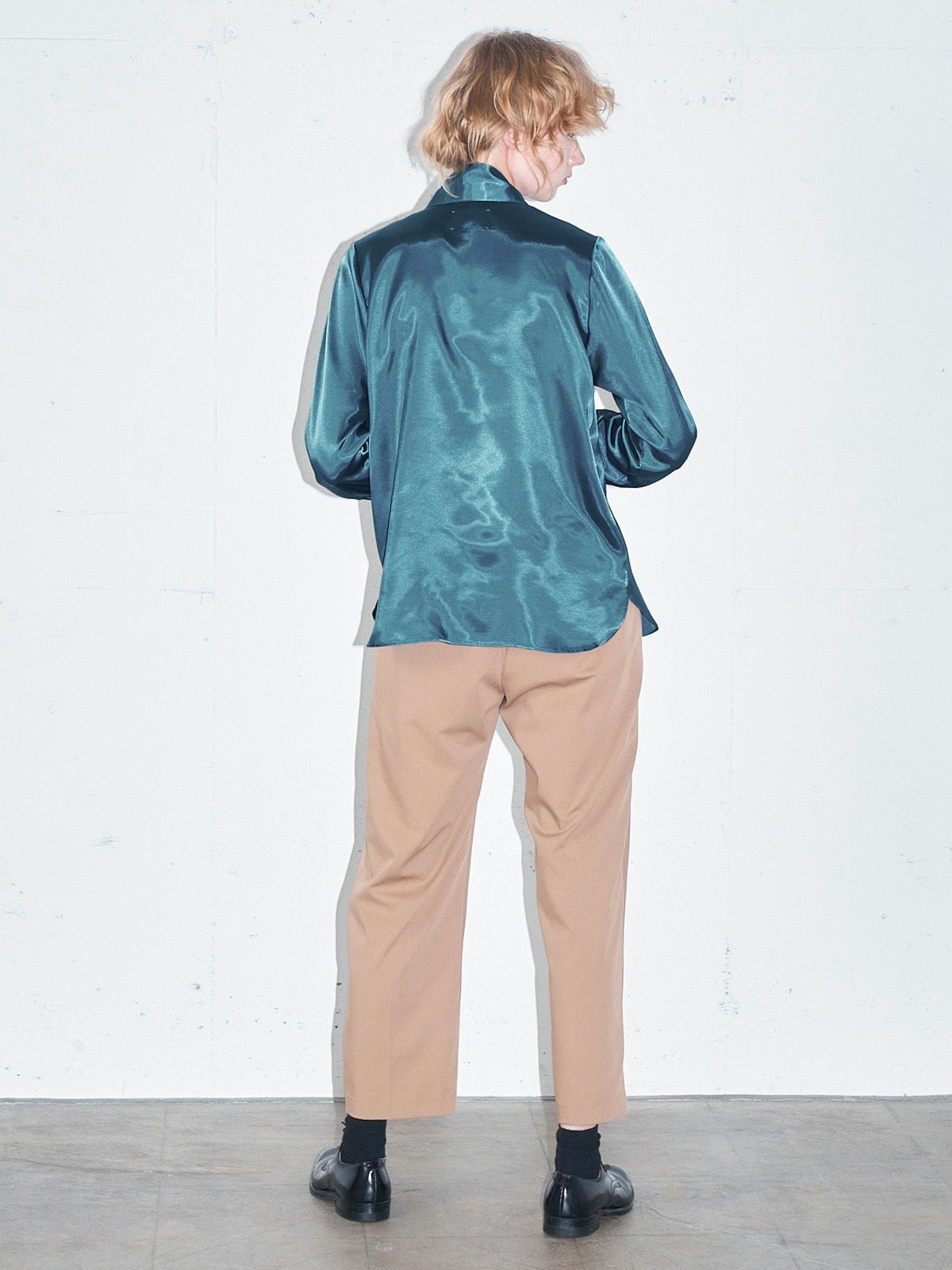 satin 3way ribbon blouse (3-1631)