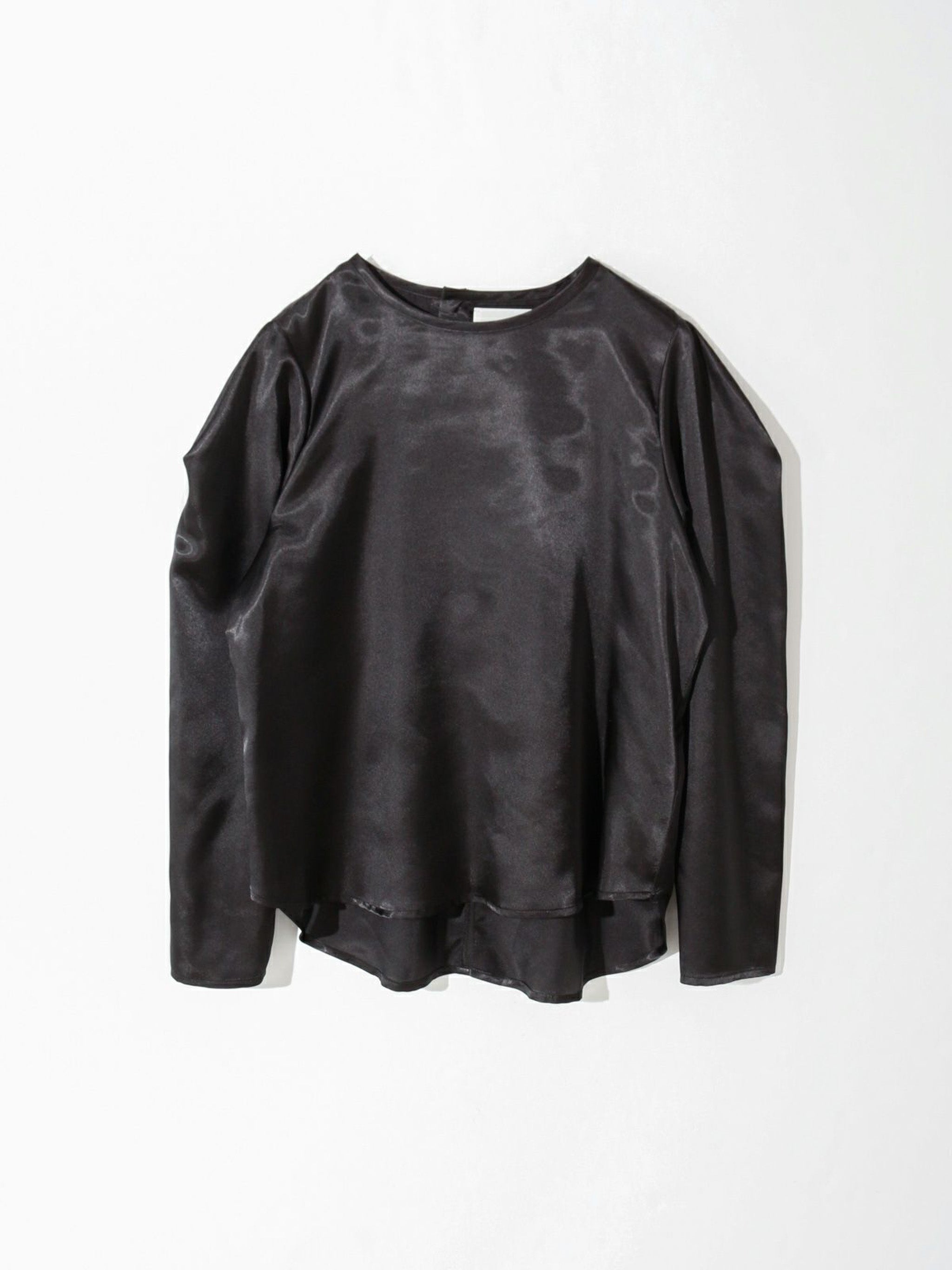 パフスリーブサテンブラウス(3-1631)