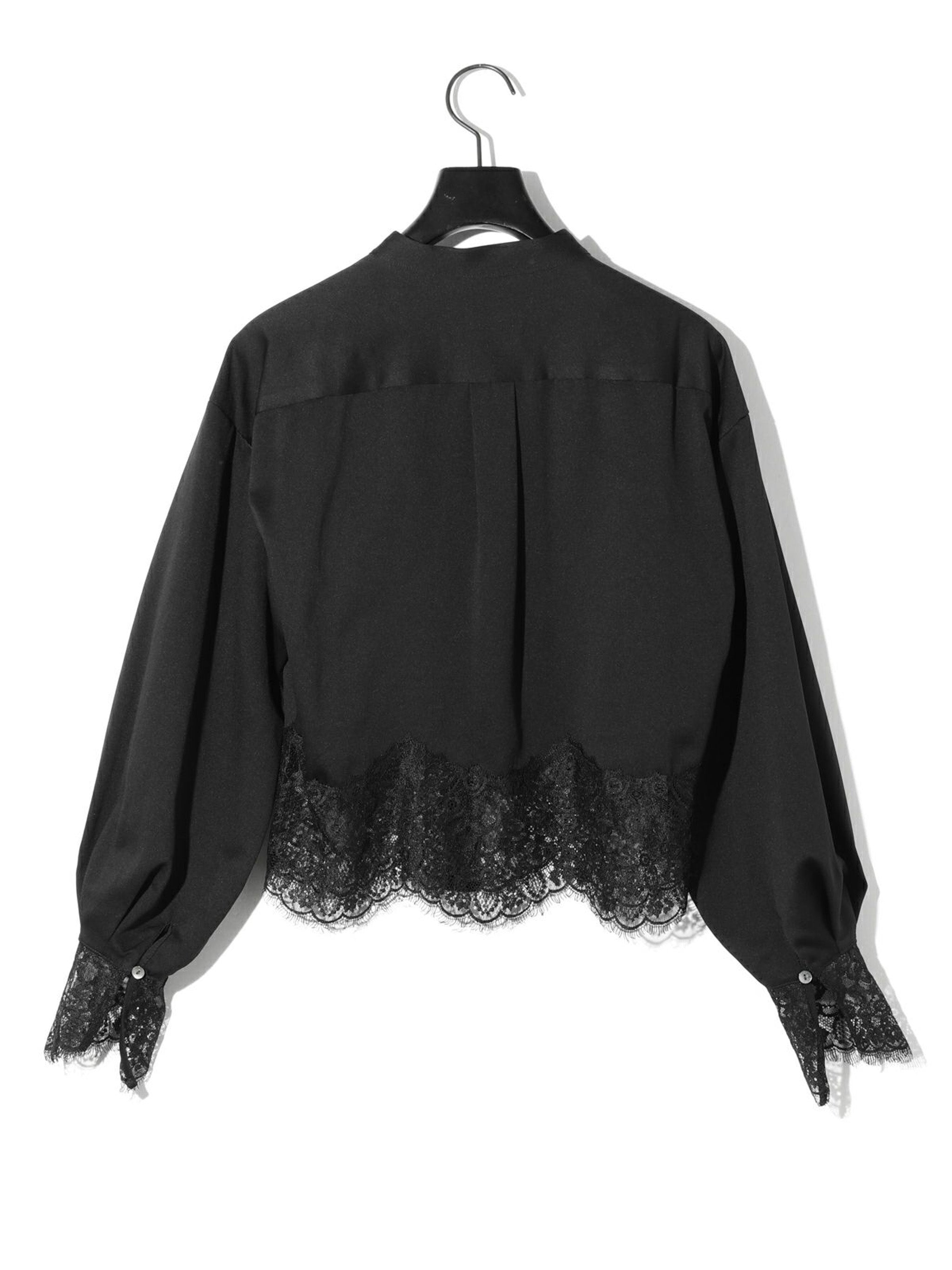 レースカットワークシャツ