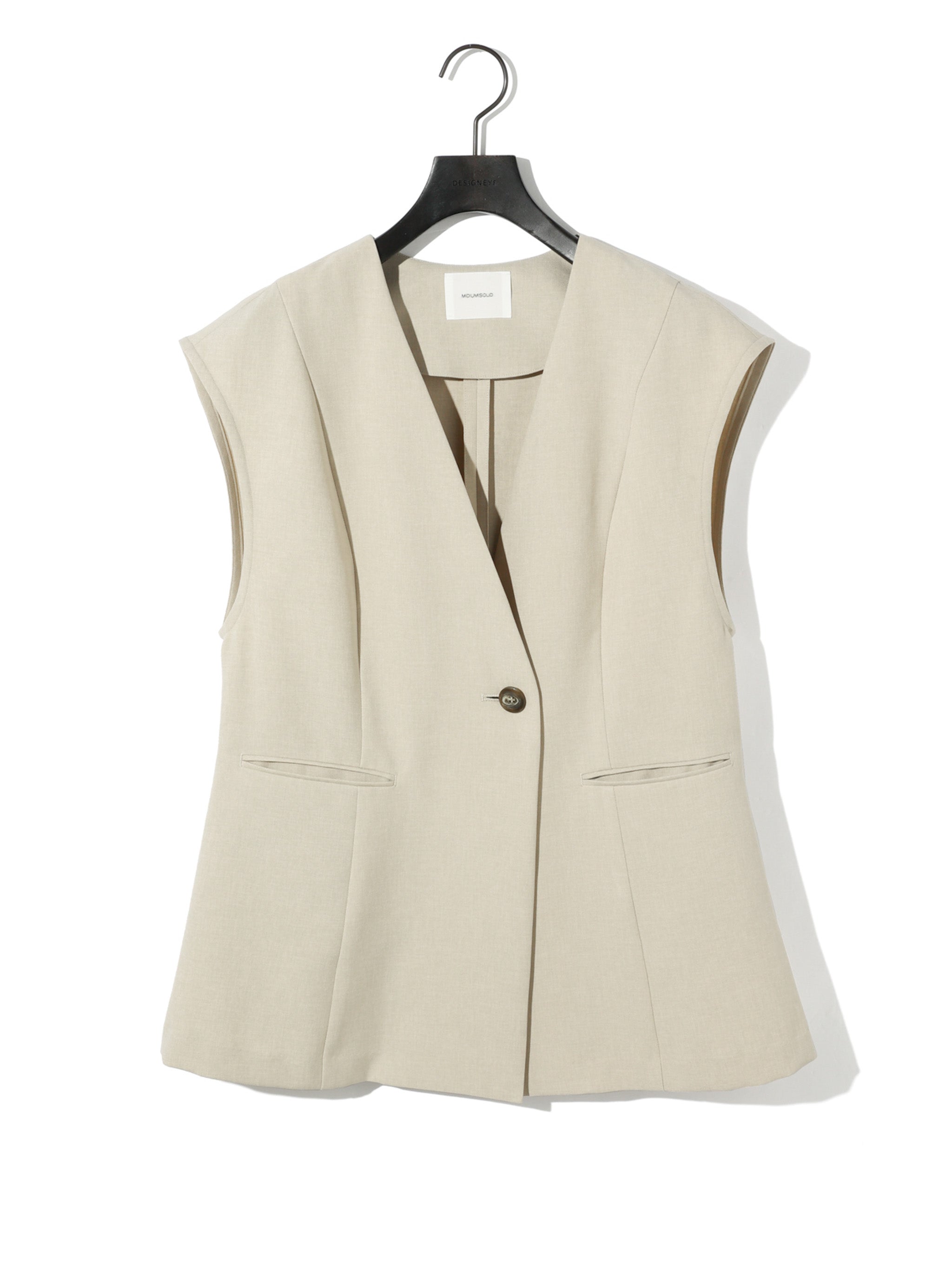 collarless vest