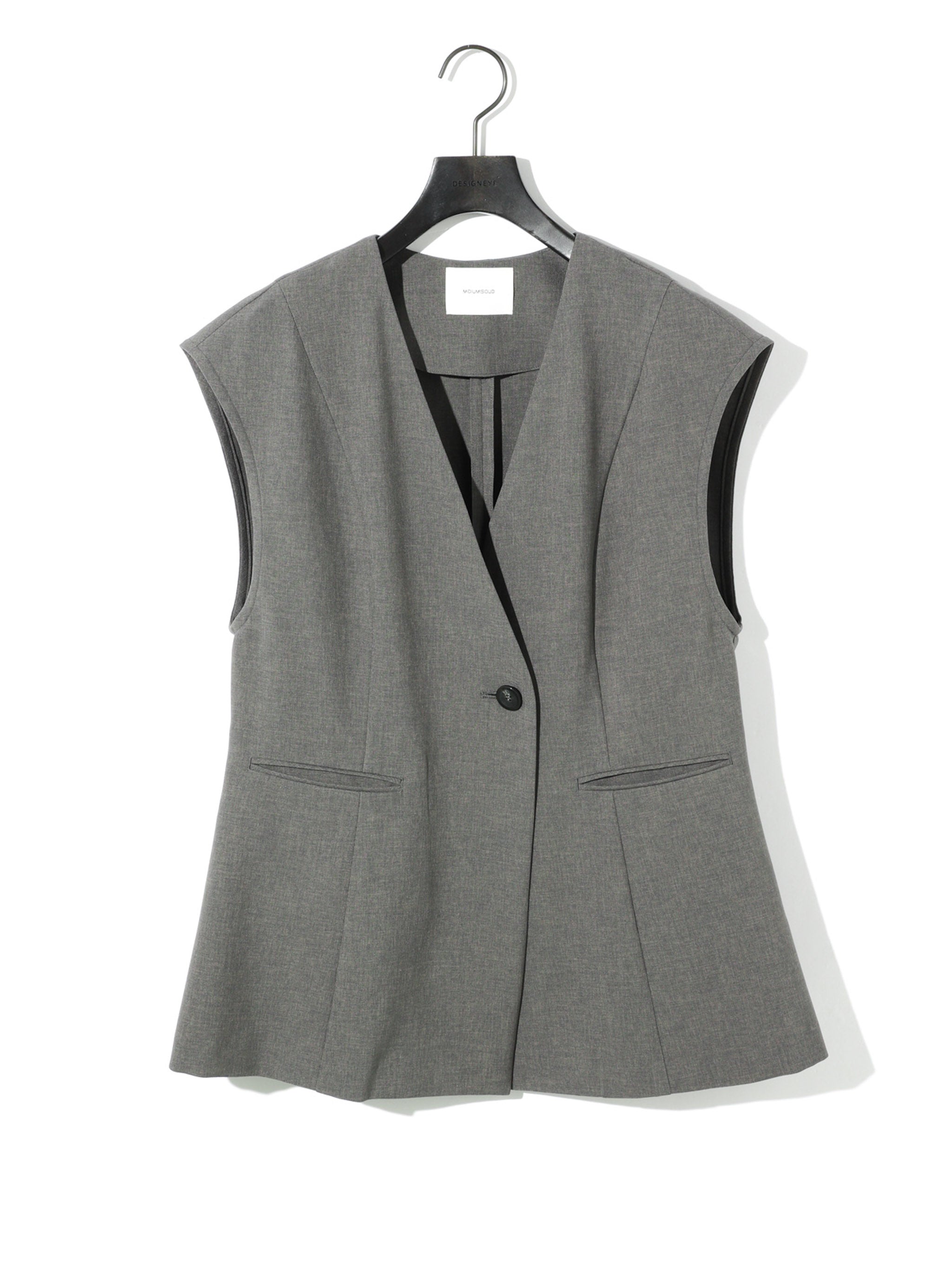 collarless vest