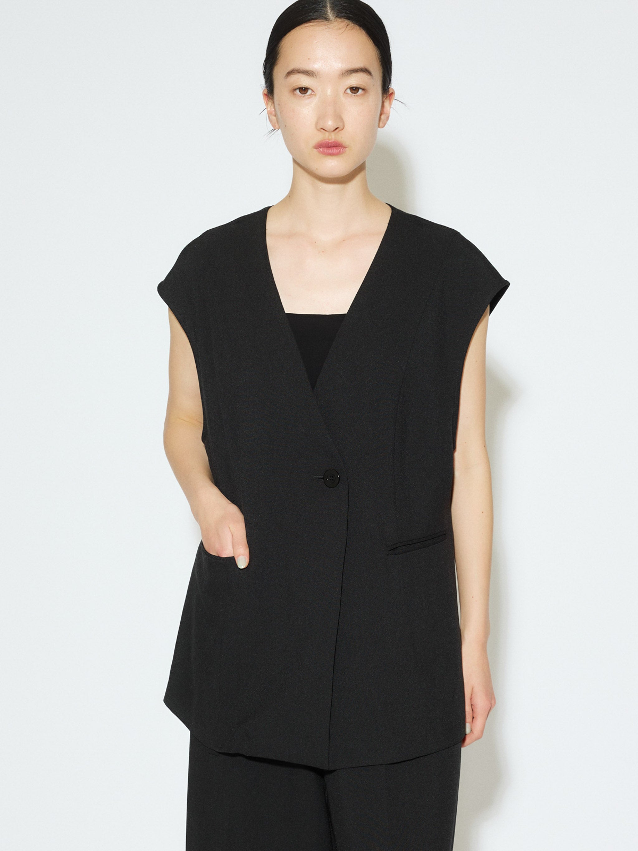 no collar vest