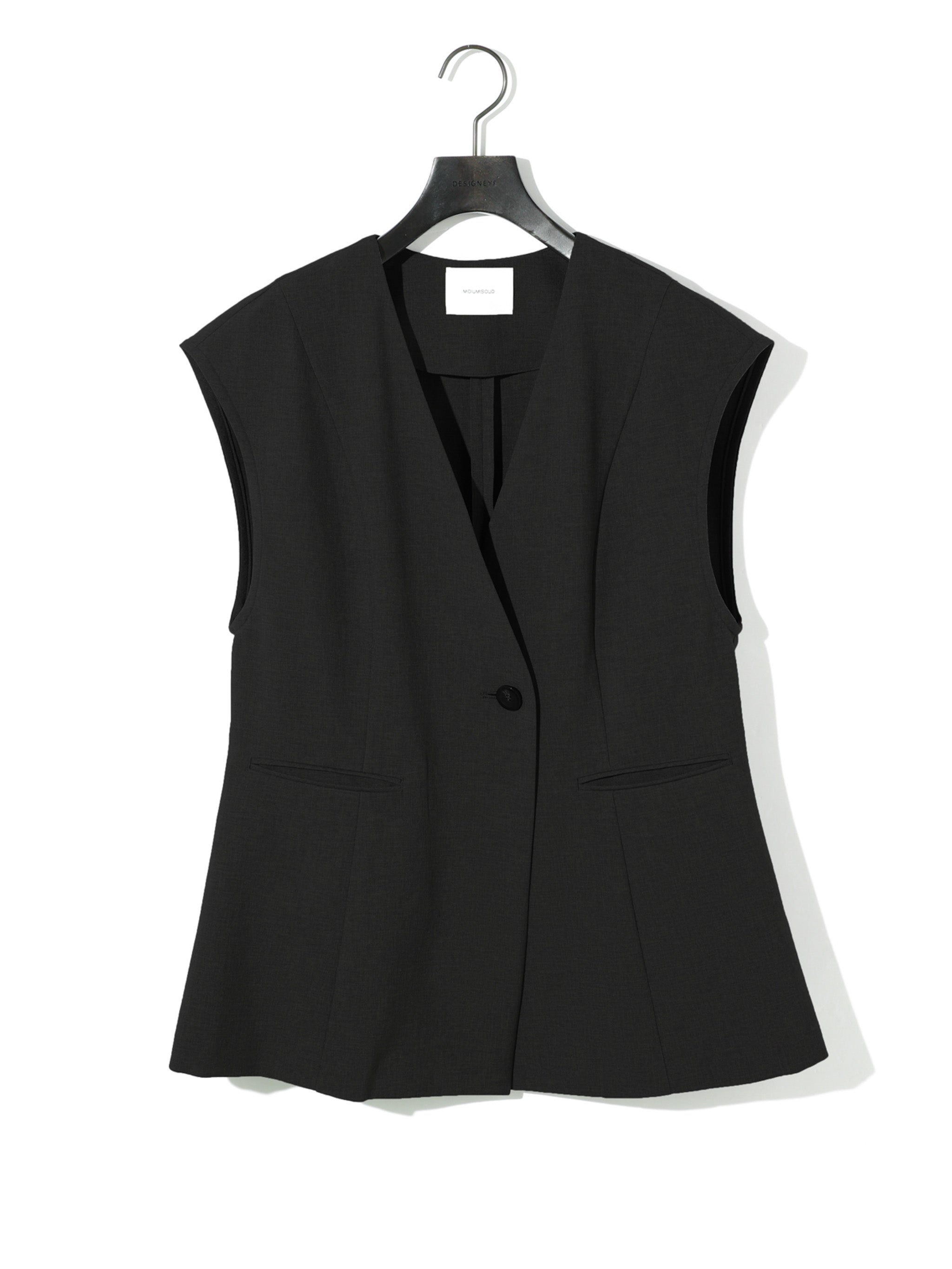 collarless vest