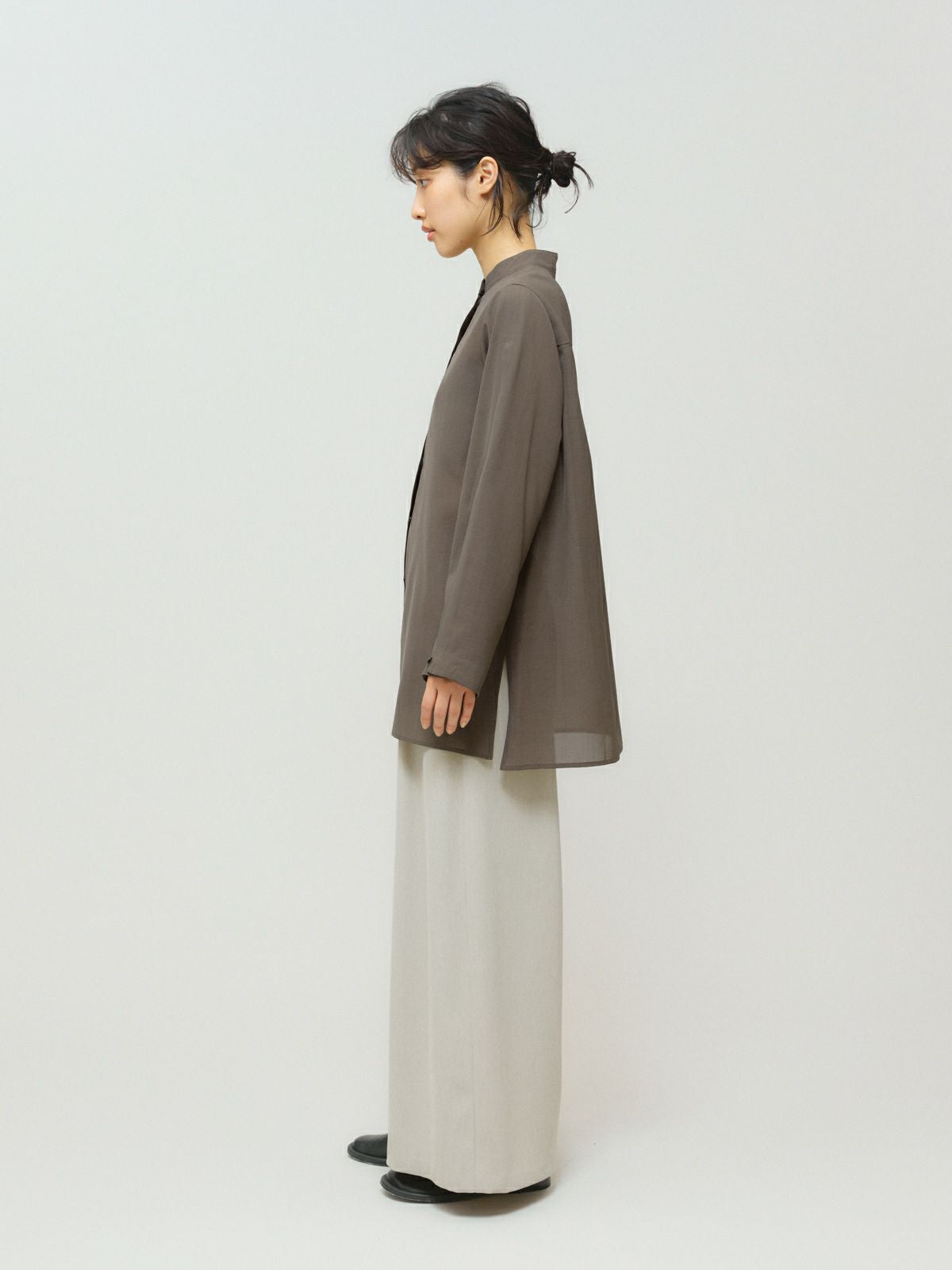 flare slv sheer shirt