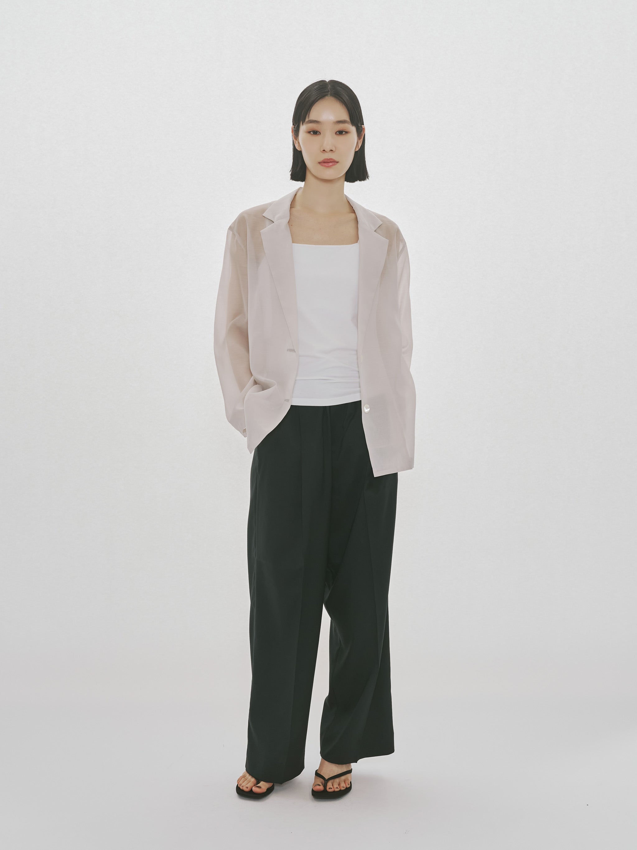 sheer shirt jacket