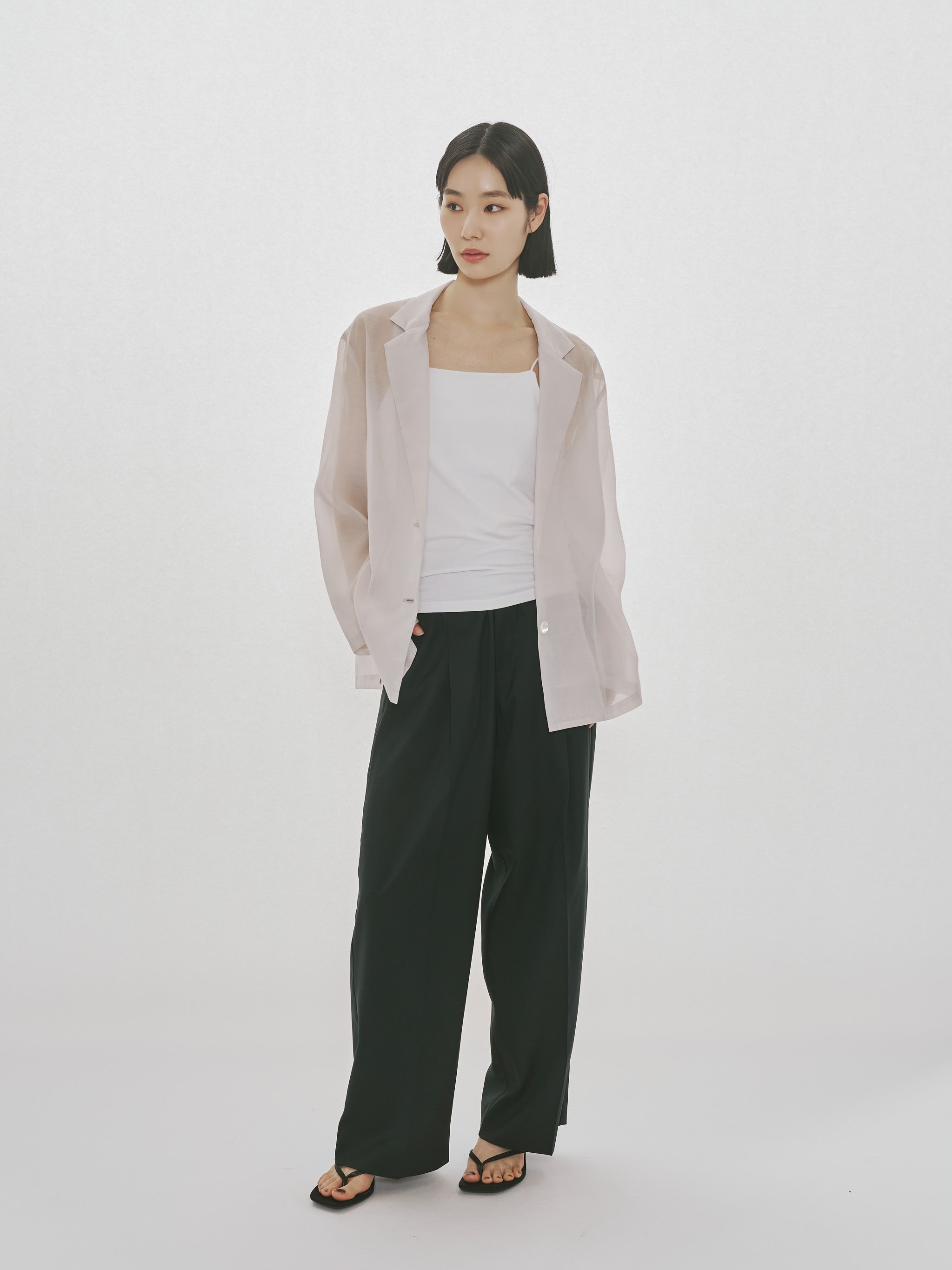 sheer shirt jacket