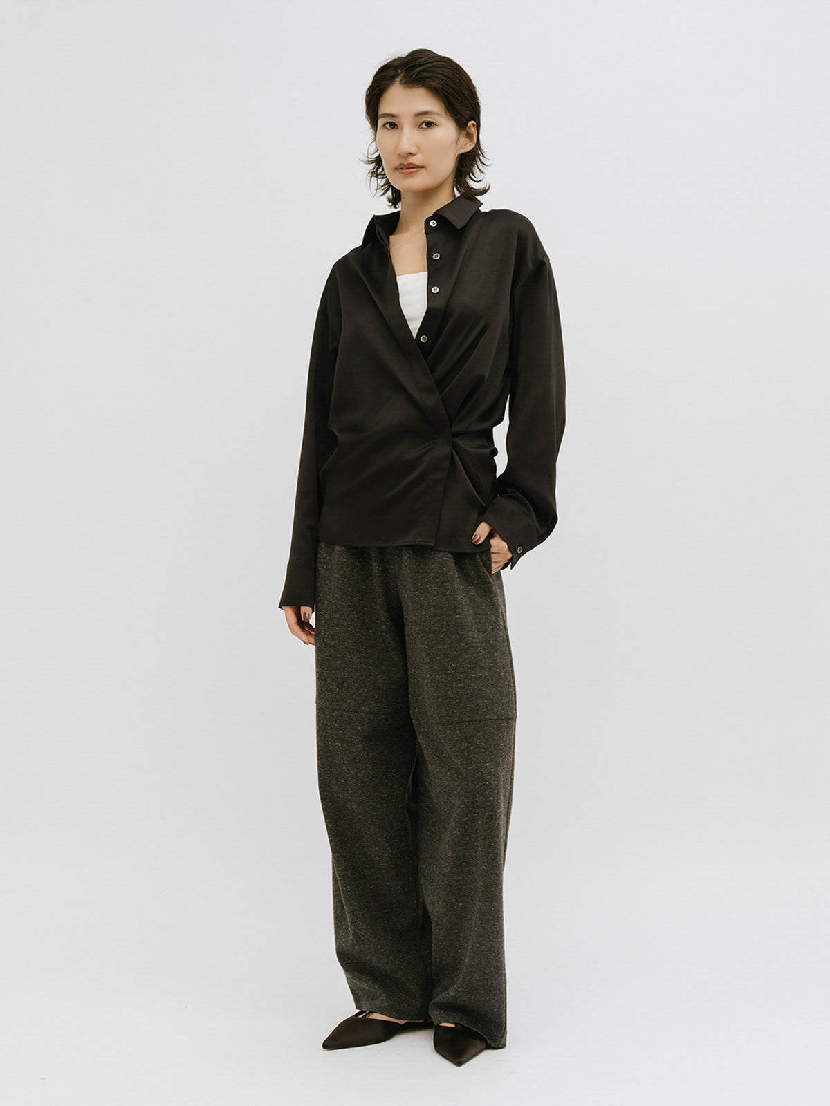 hidden wrap shirt