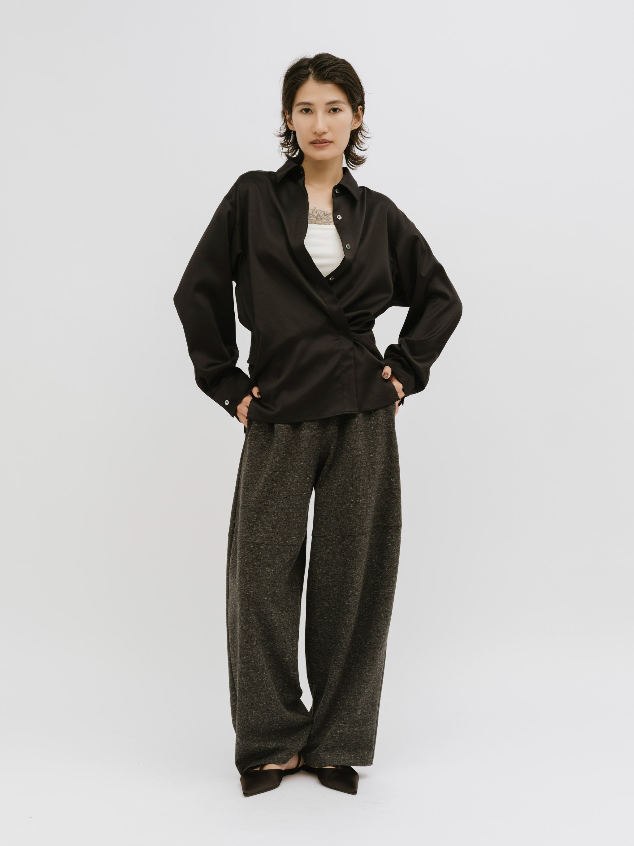 hidden wrap shirt