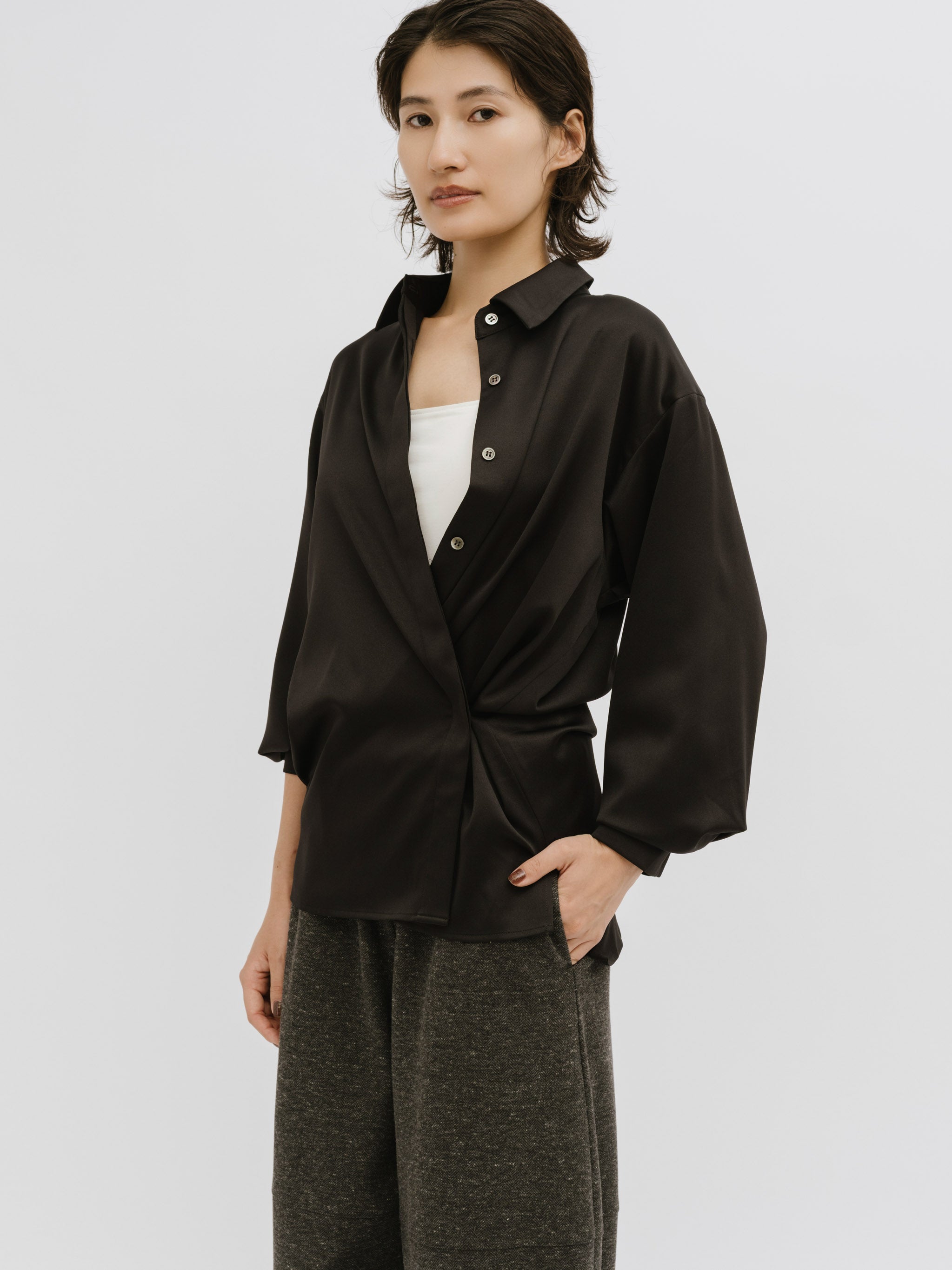 hidden wrap shirt