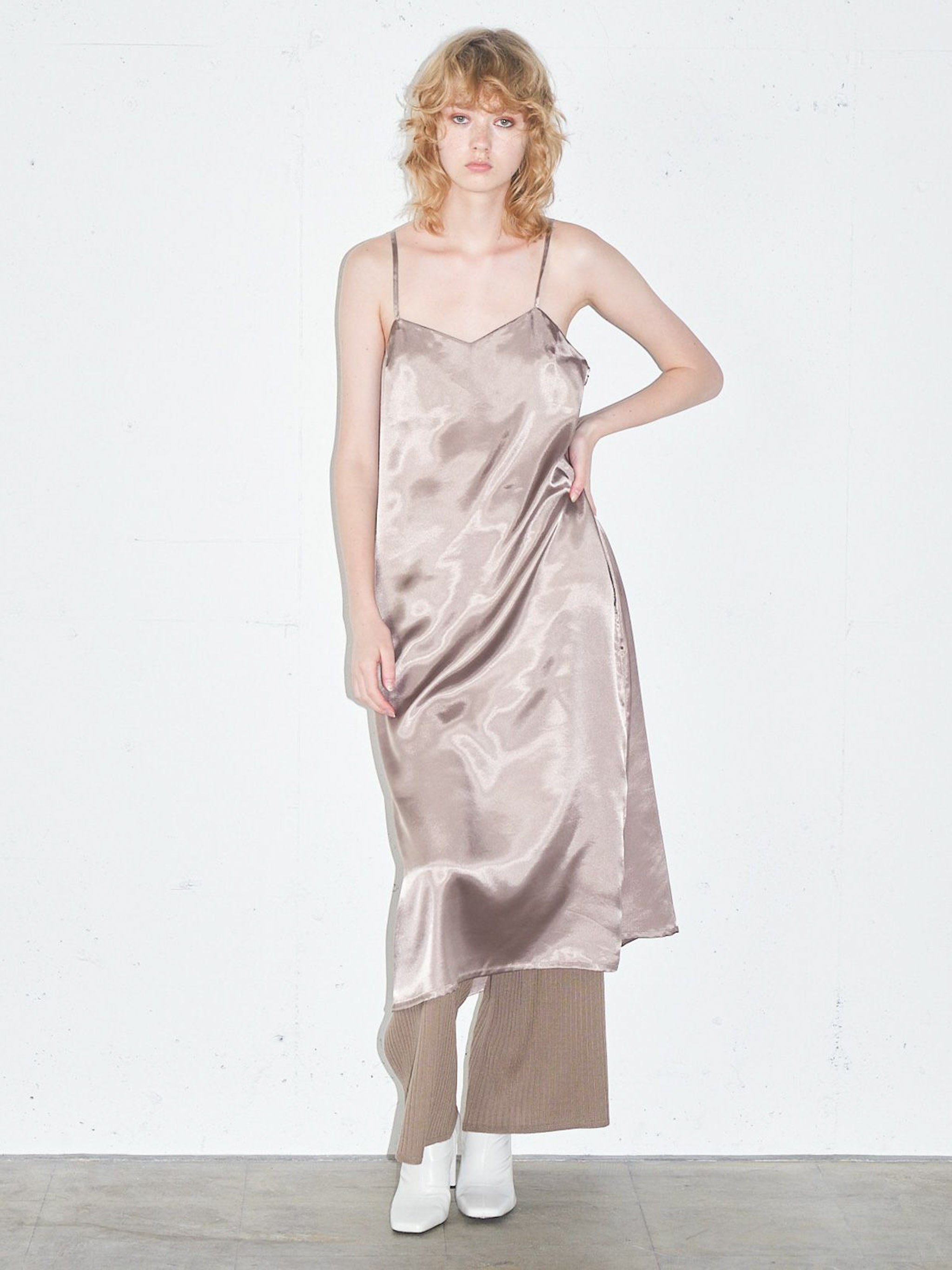 サテンキャミソールワンピース(3-1311)