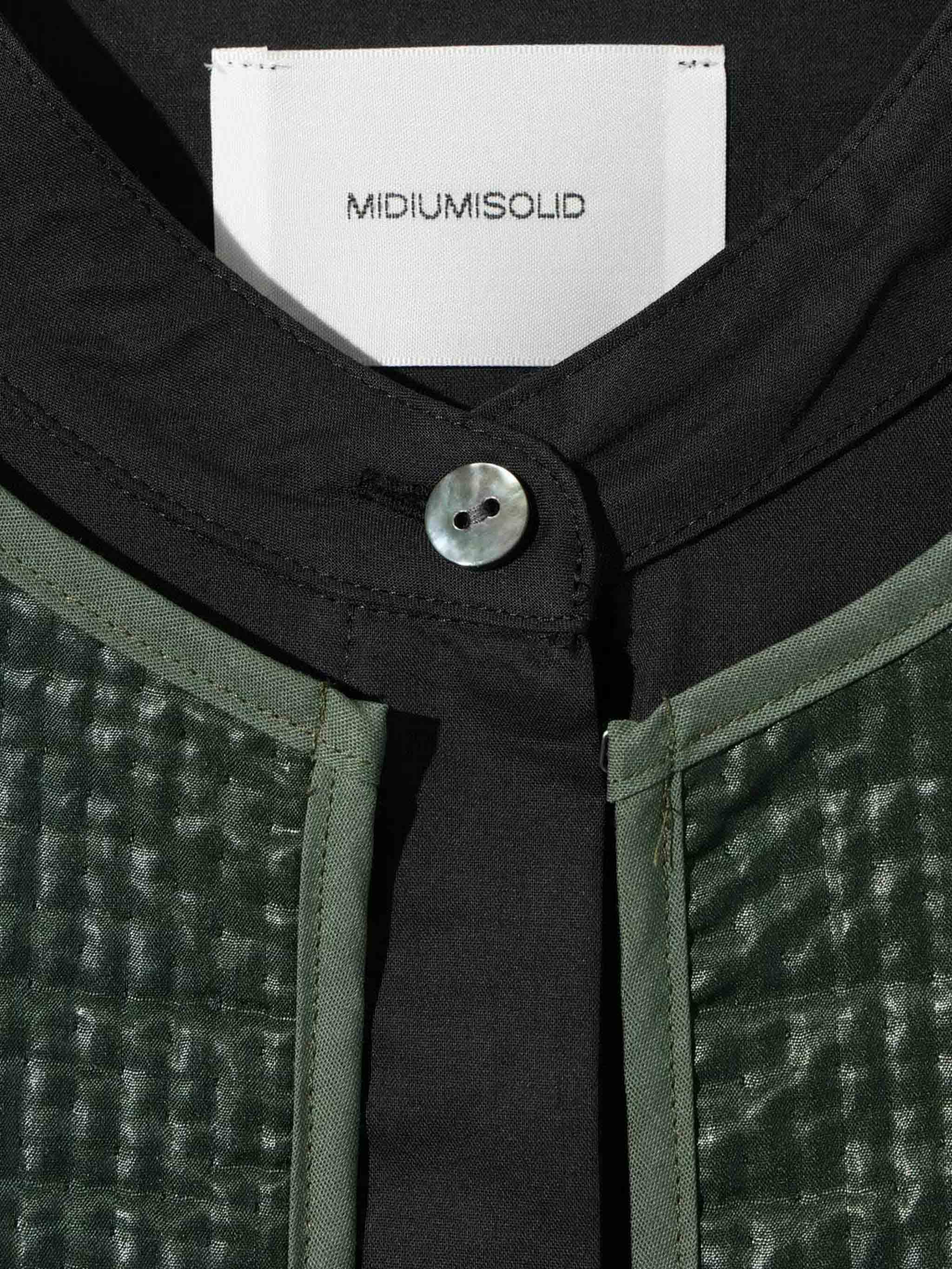 ベスト付きロングシャツワンピース