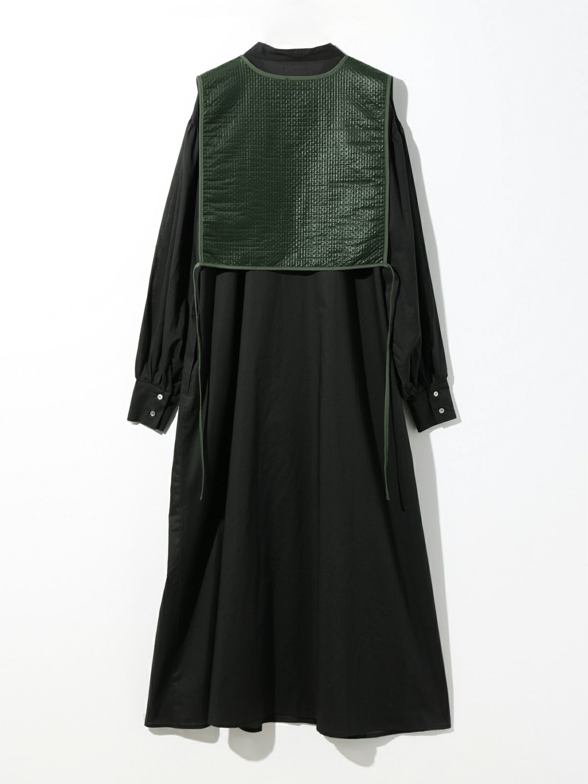 ベスト付きロングシャツワンピース