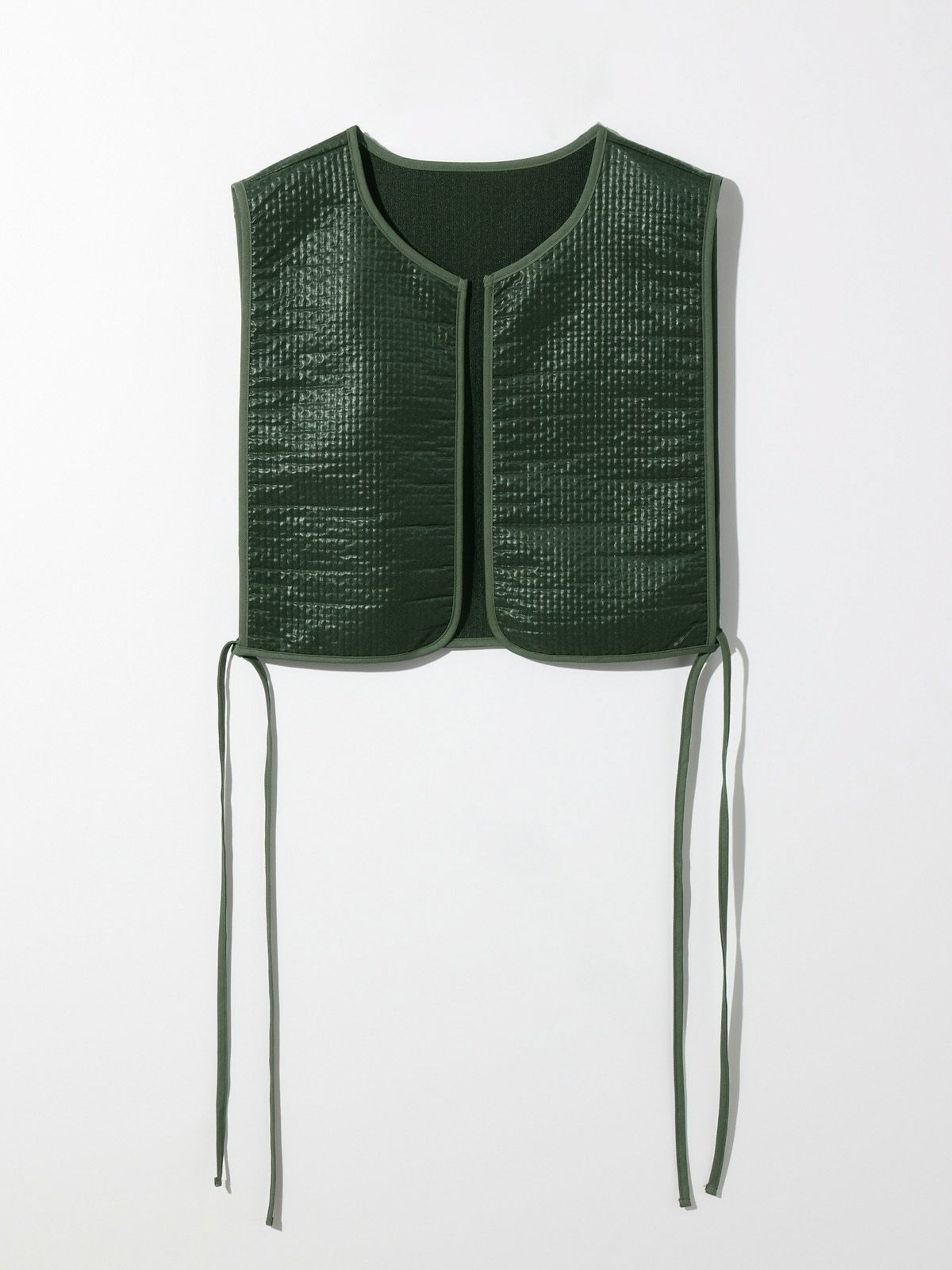 ベスト付きロングシャツワンピース