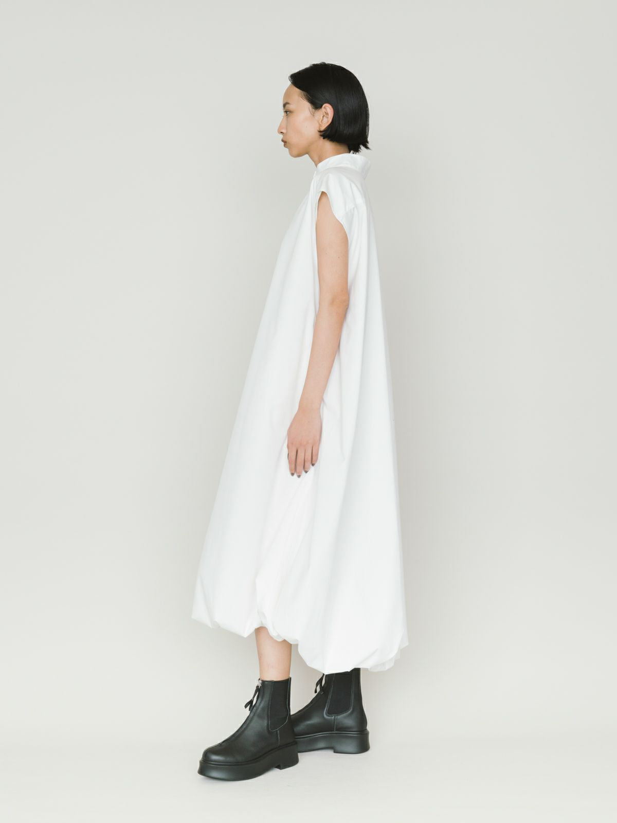 no sleeve baloon shirt one-piece