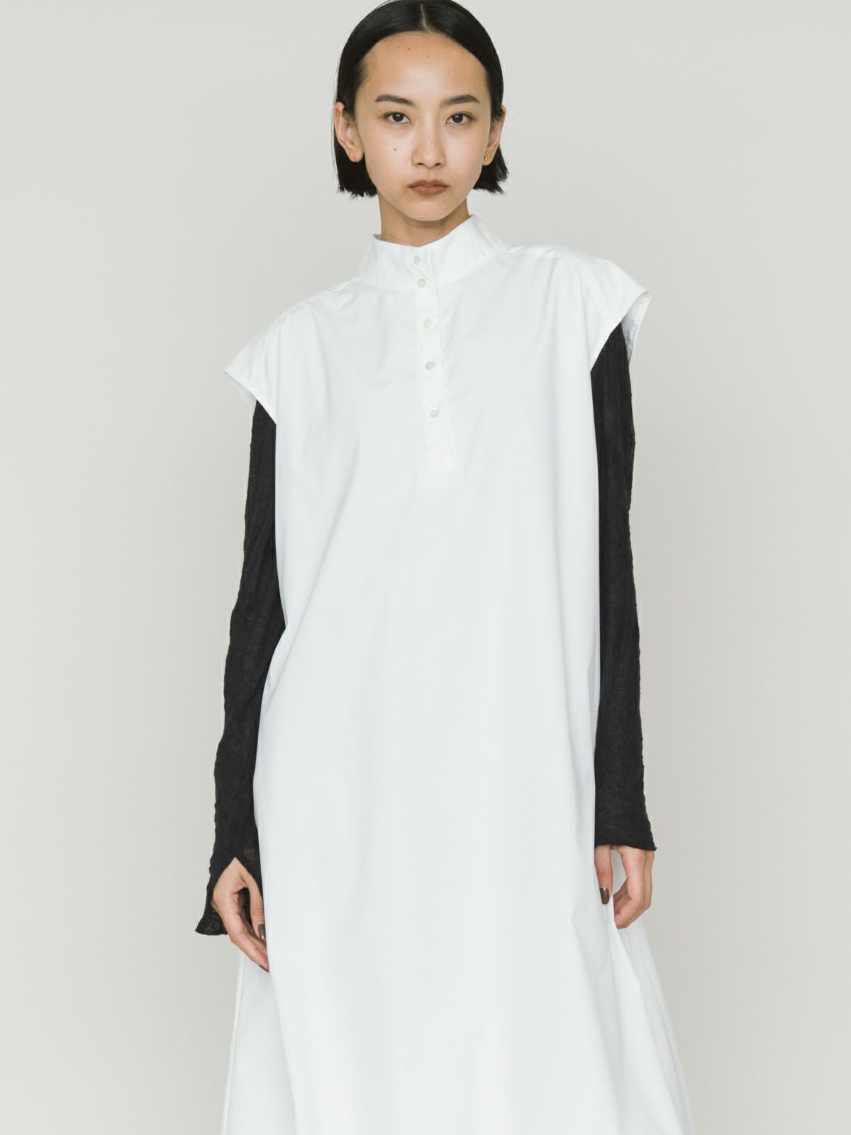 no sleeve baloon shirt one-piece