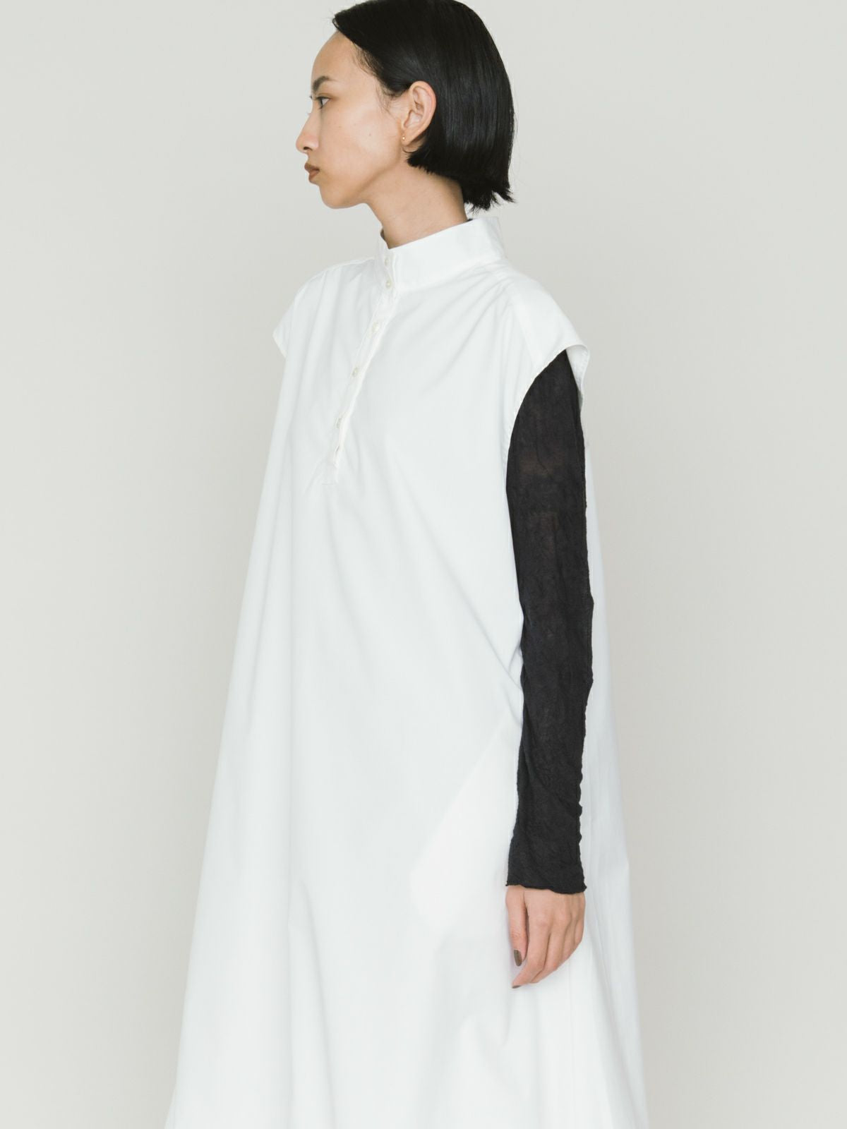 no sleeve baloon shirt one-piece