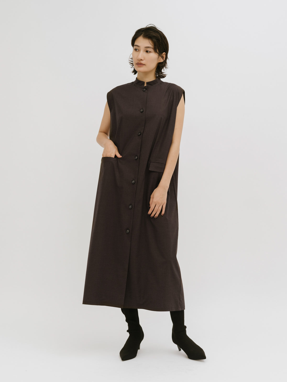 edge line long gilet