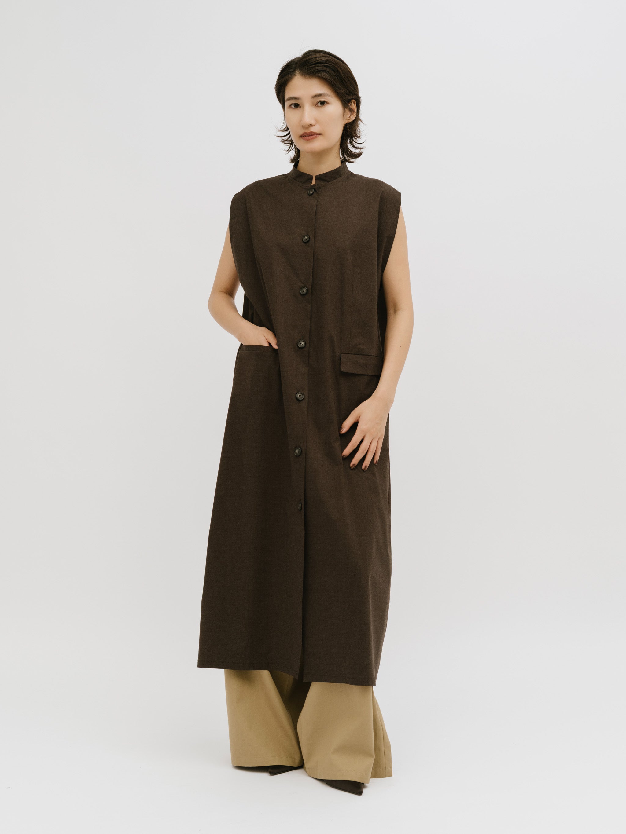 edge line long gilet