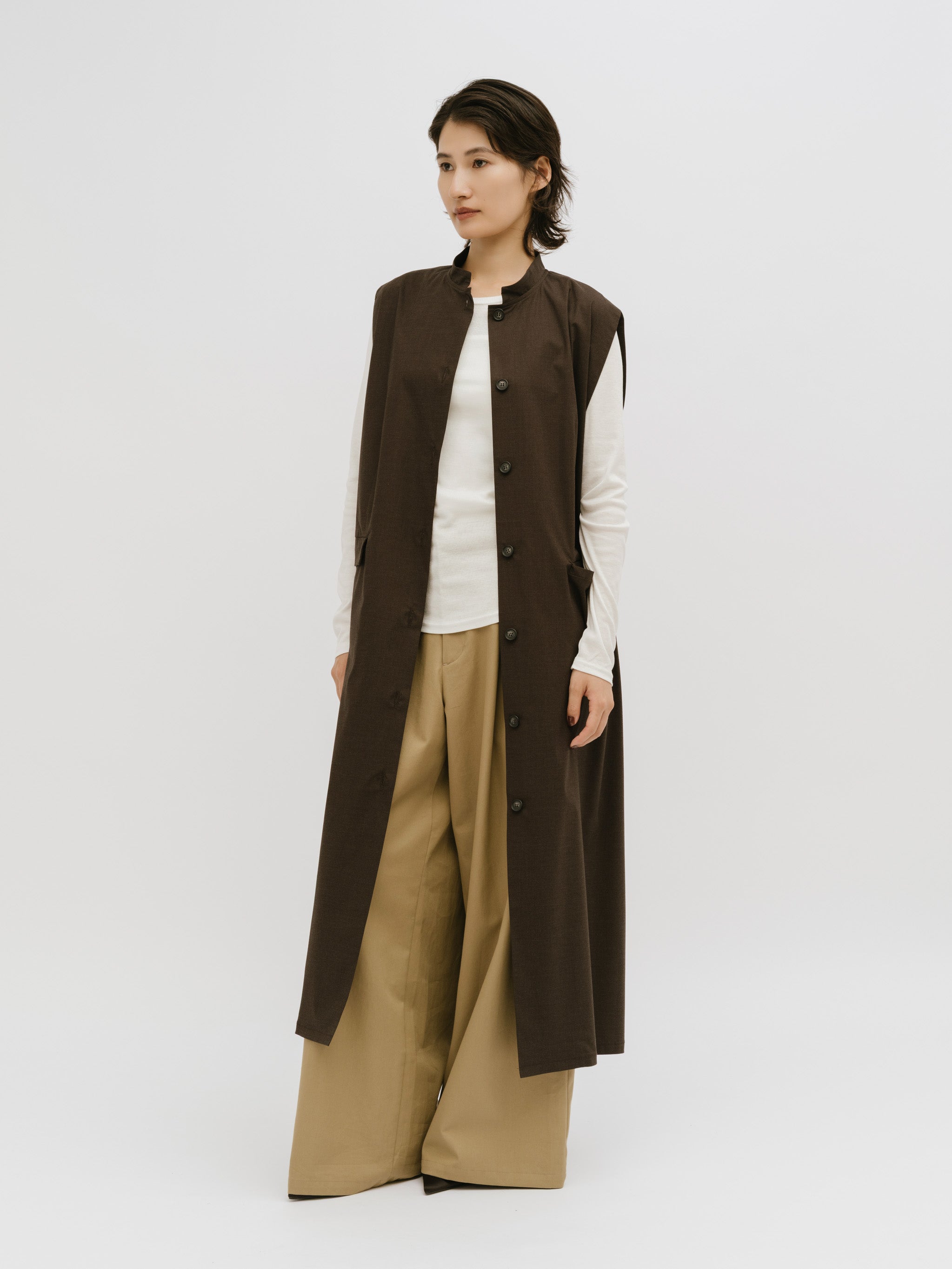 edge line long gilet