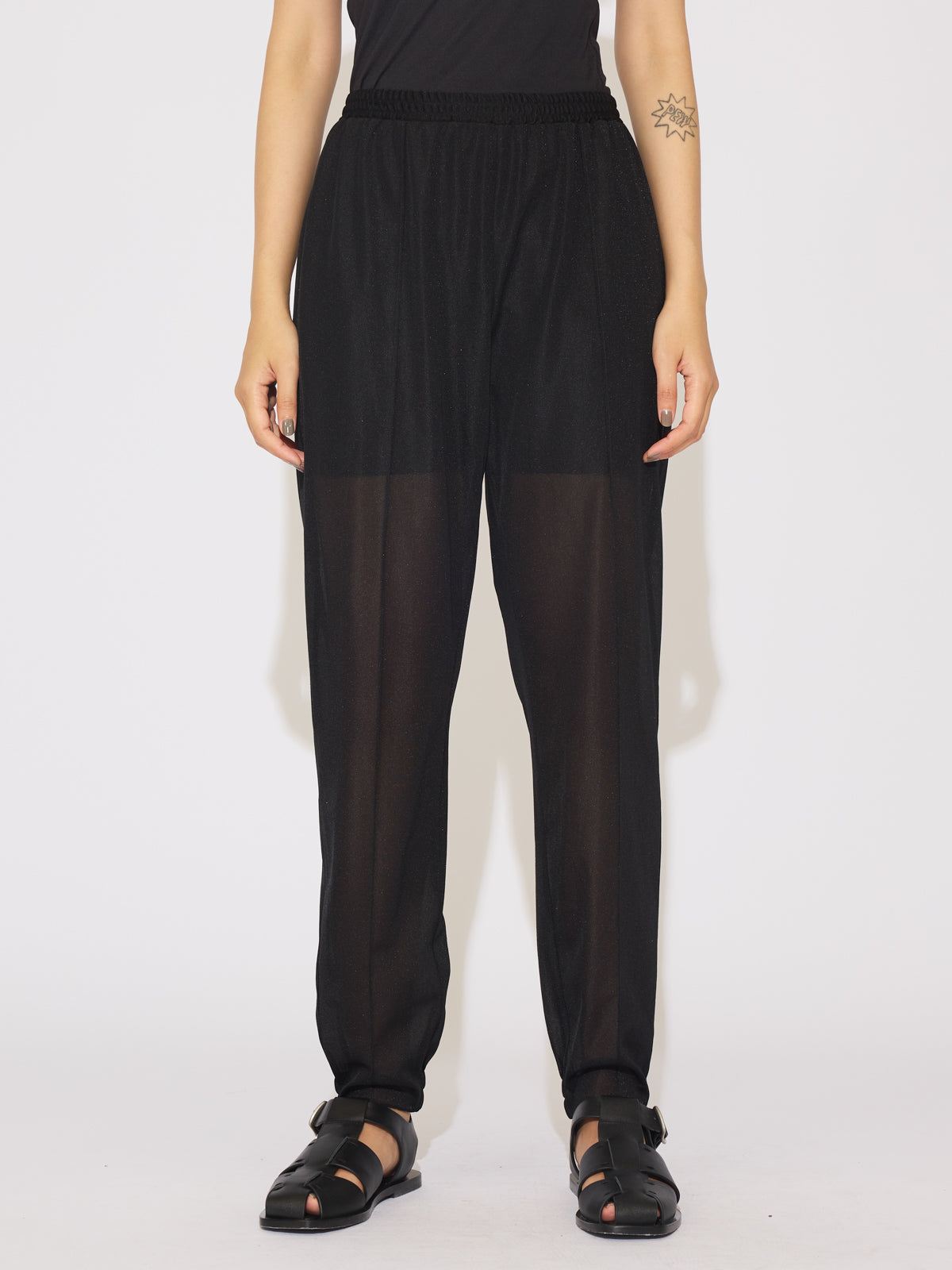 sheer layered pants