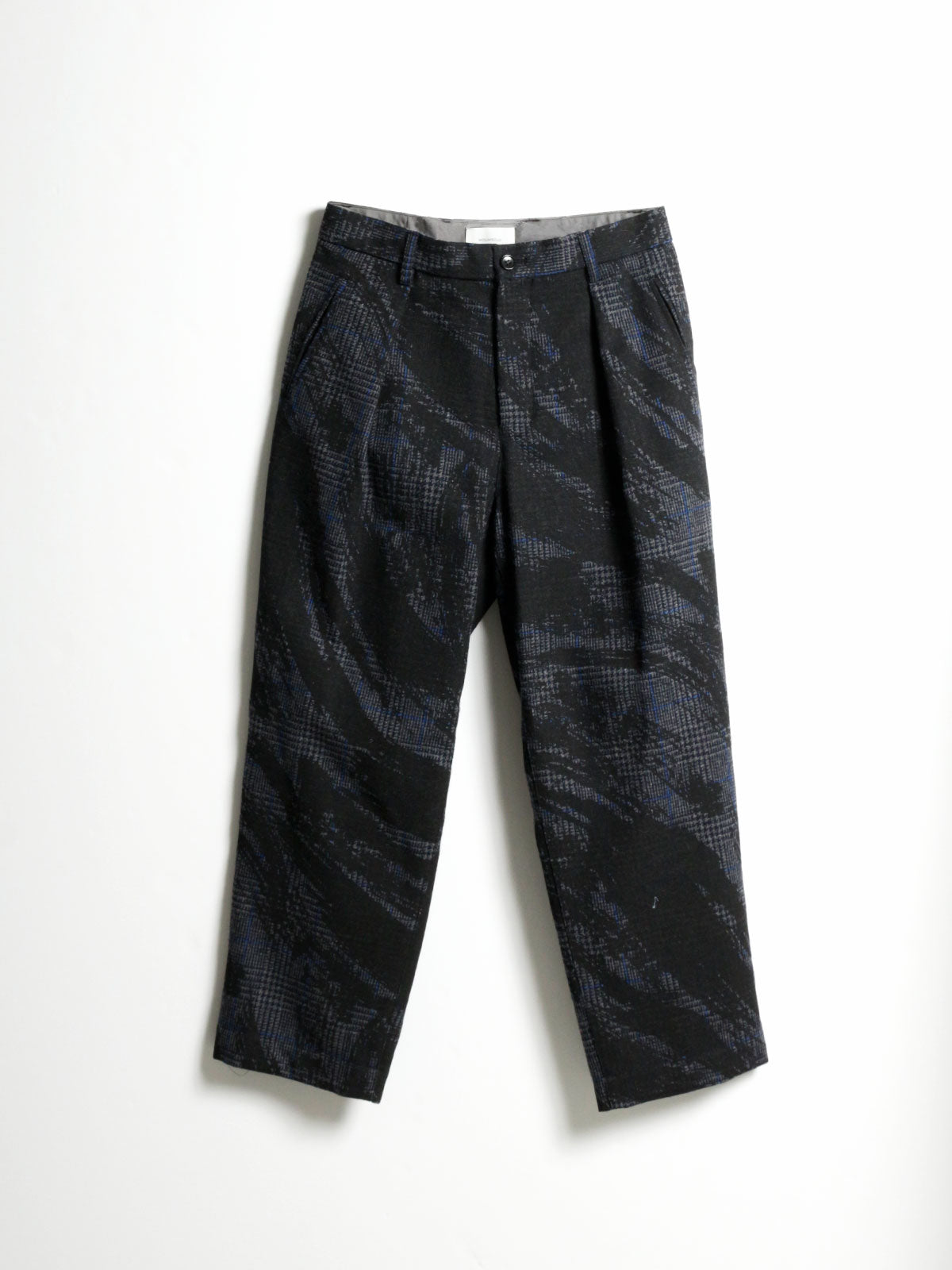 ツイードチェックかすみプリントパンツ(3-1645)