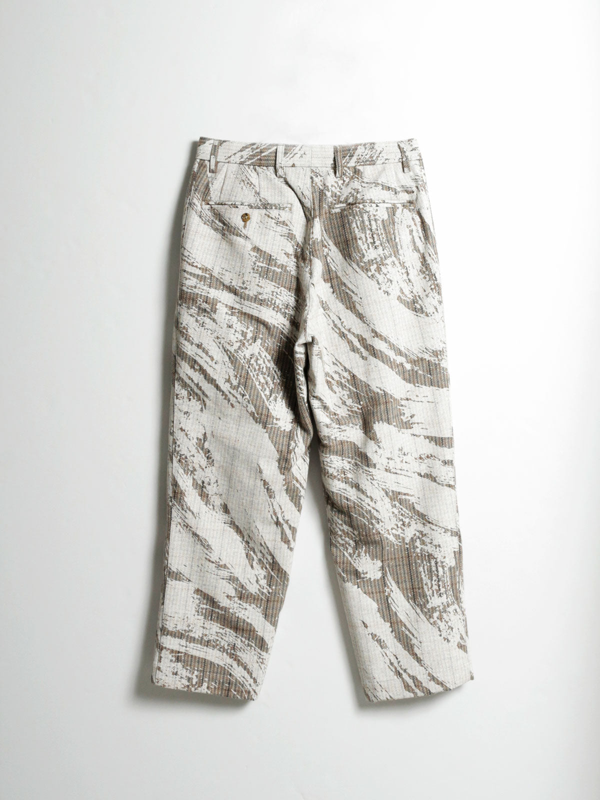 ツイードチェックかすみプリントパンツ(3-1645)