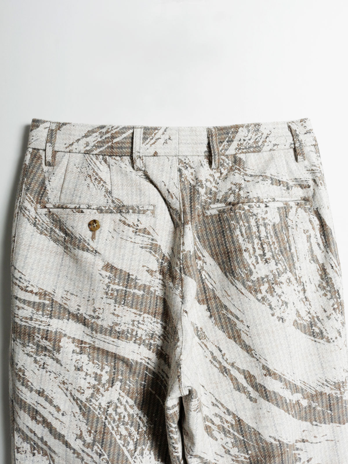 ツイードチェックかすみプリントパンツ(3-1645)