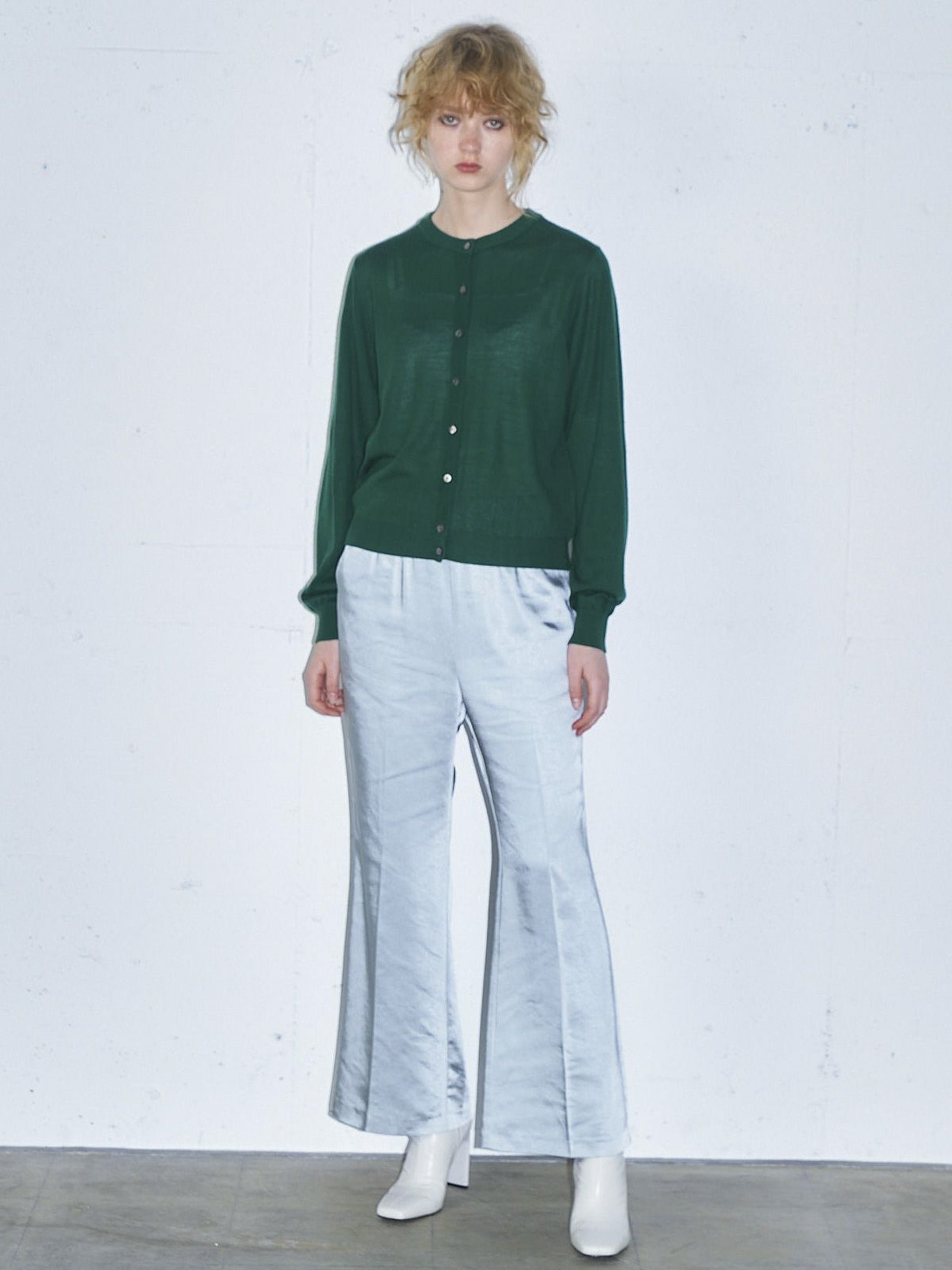 センタープレスサテンイージーパンツ(3-1048)