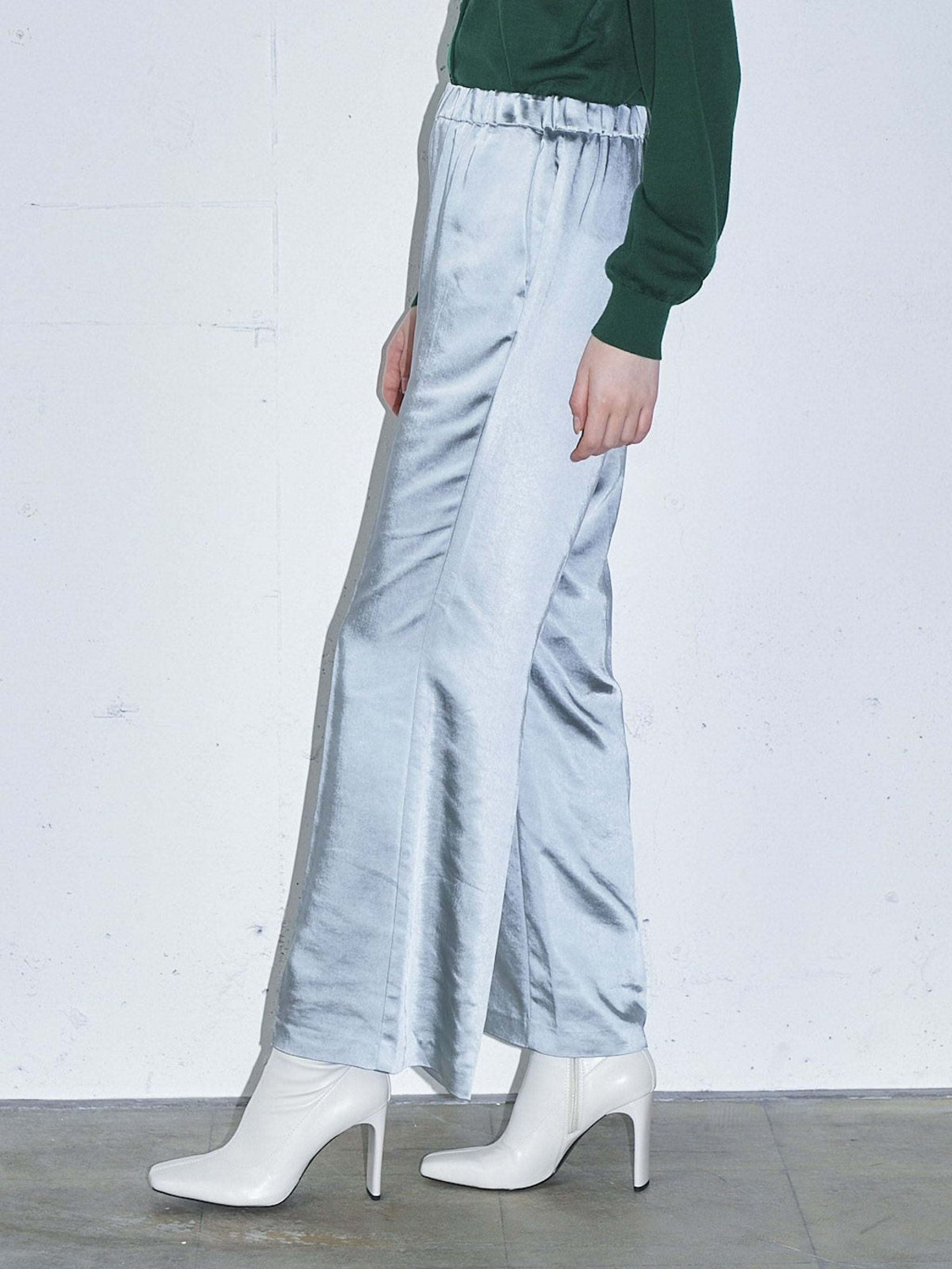 センタープレスサテンイージーパンツ(3-1048)