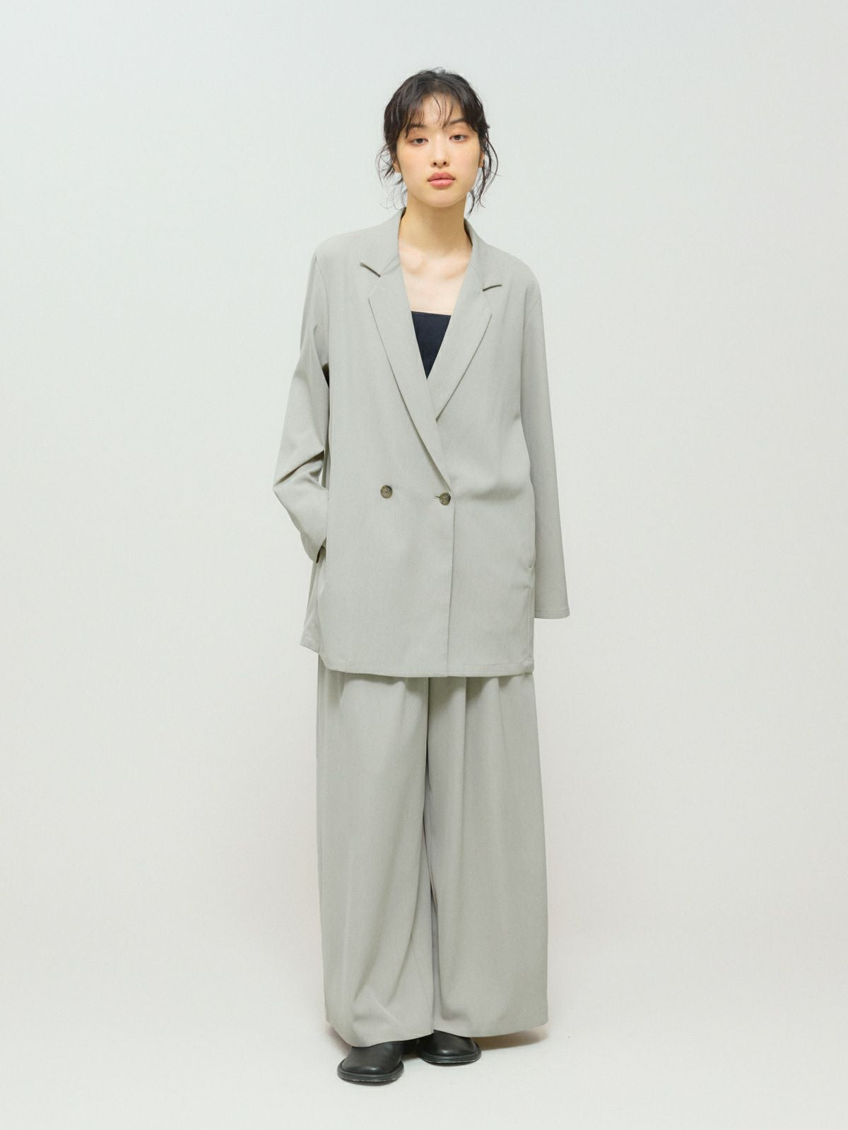 MIDIUMISOLID for Ladies ワイドコクーンパンツ