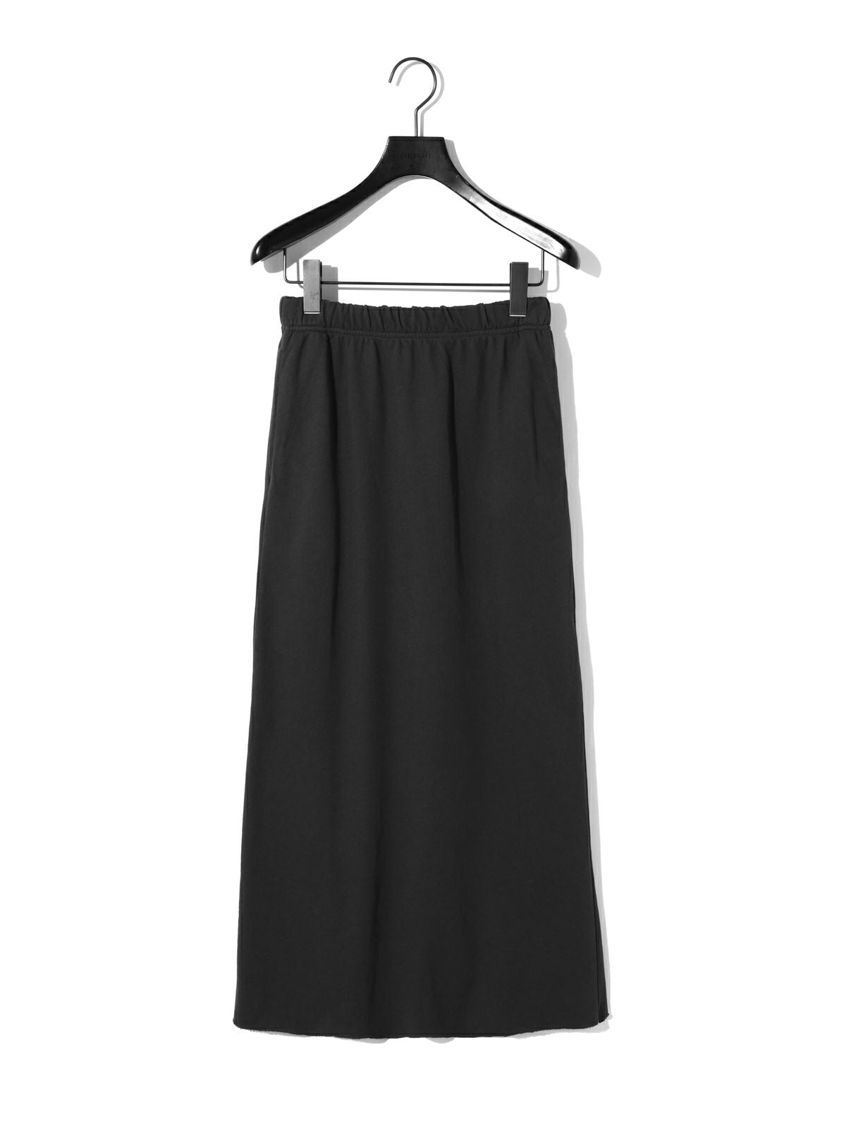 sweat flared long skirt