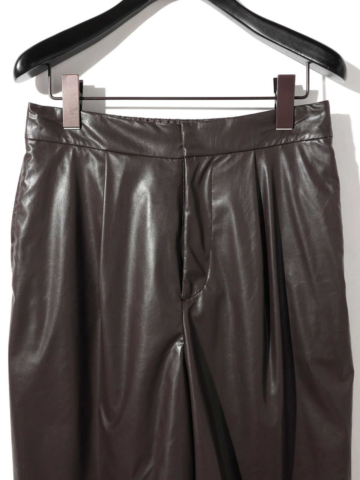 synthetic leather short pants