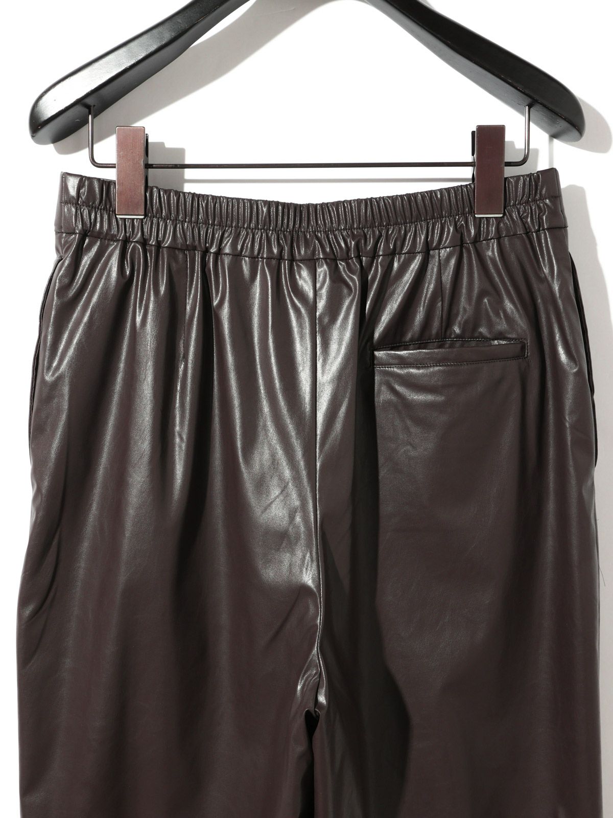 synthetic leather short pants